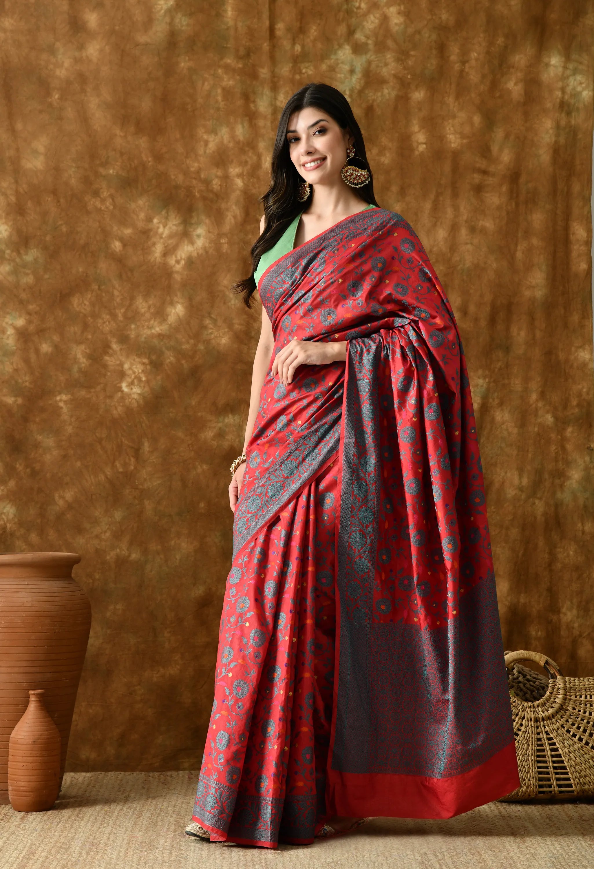 Maroon Soft Silk Saree