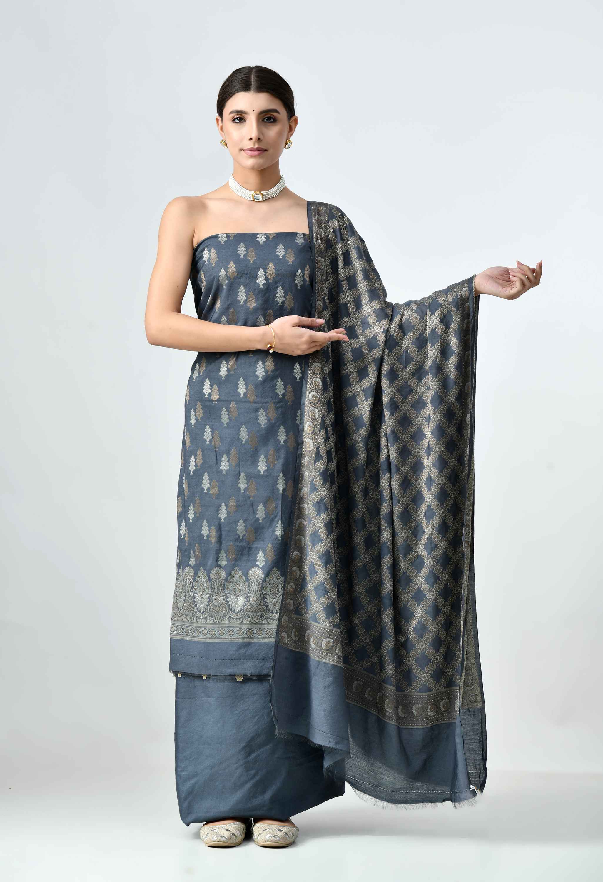 Muga silk suit for women
