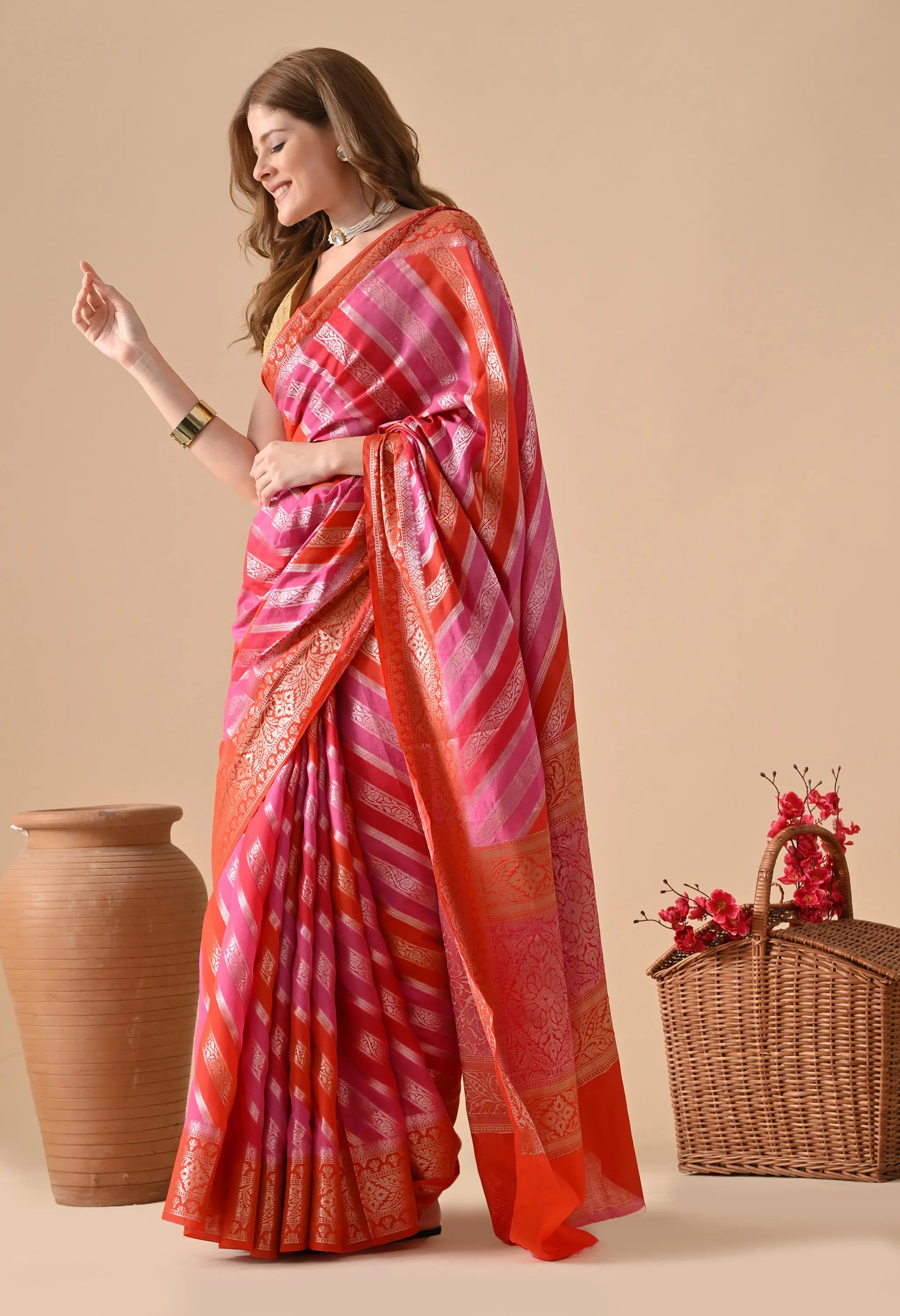 Multicolor Silk Saree