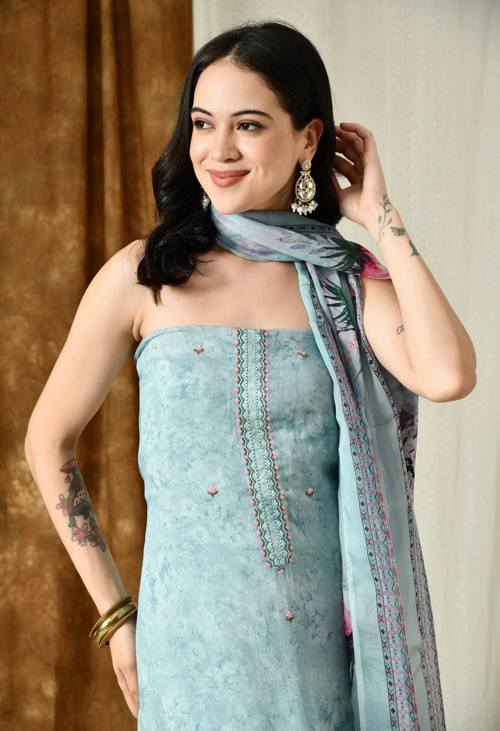 viscose organza suit for women