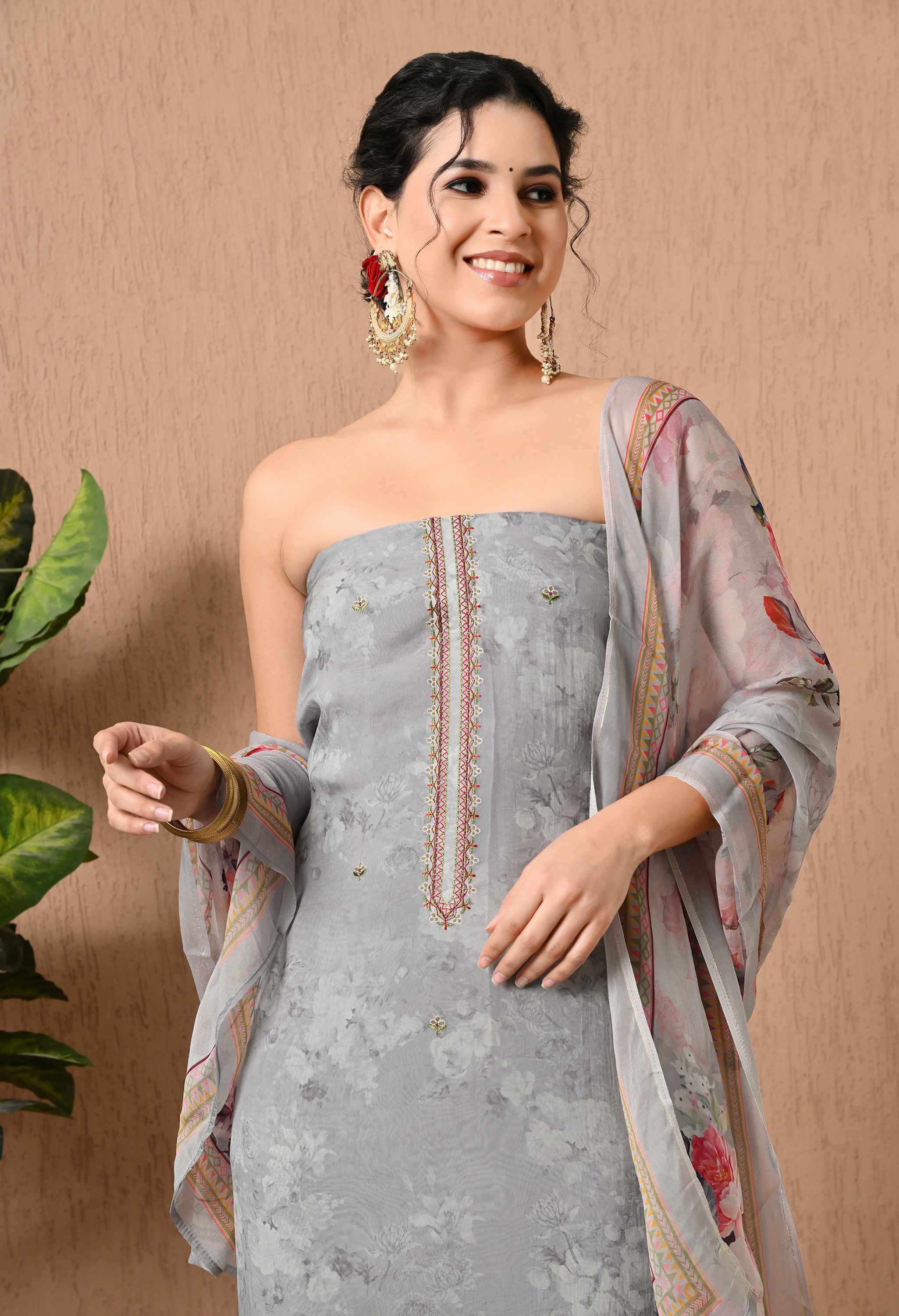 Organza suit sets for women