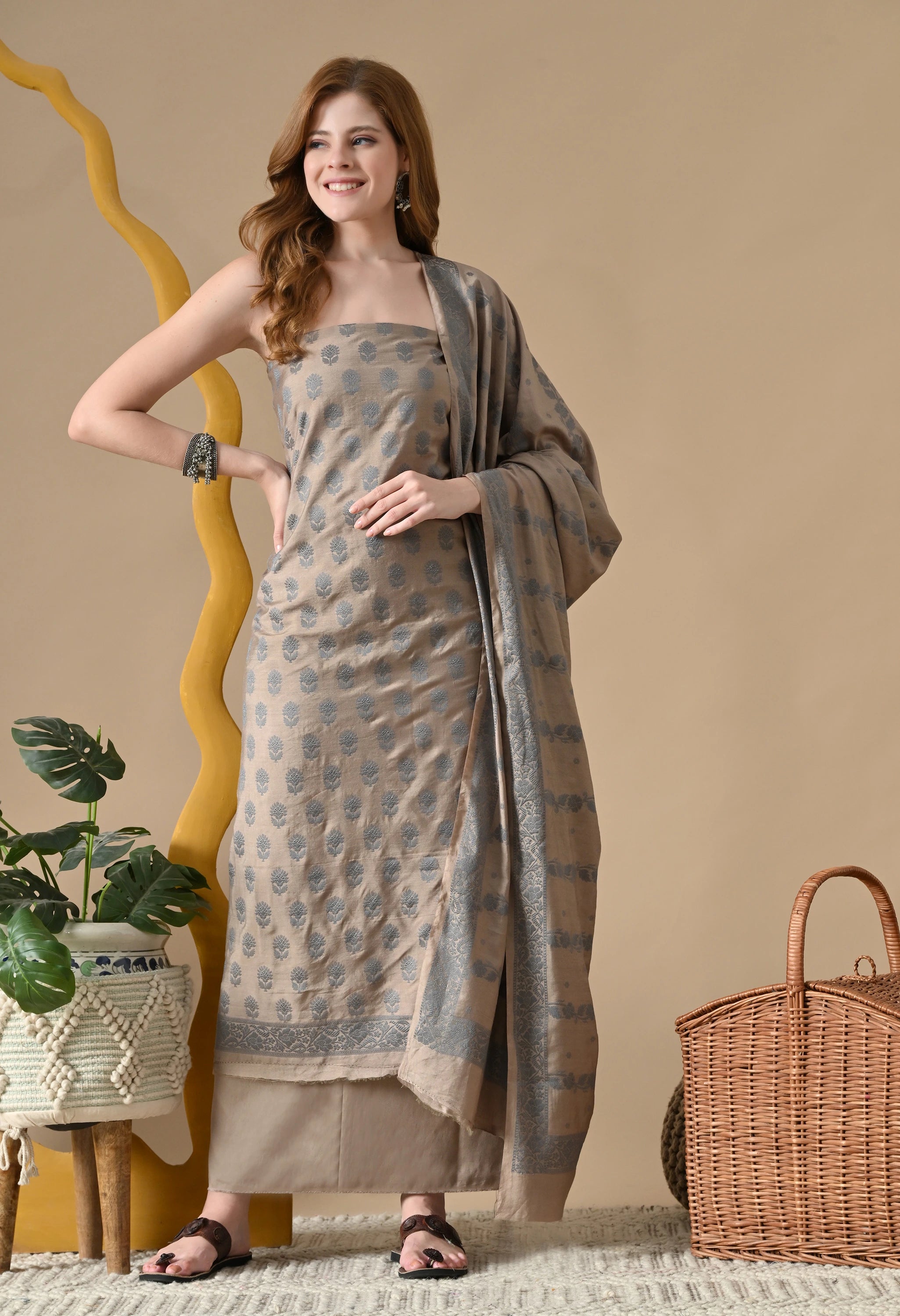 Silk suit set for women