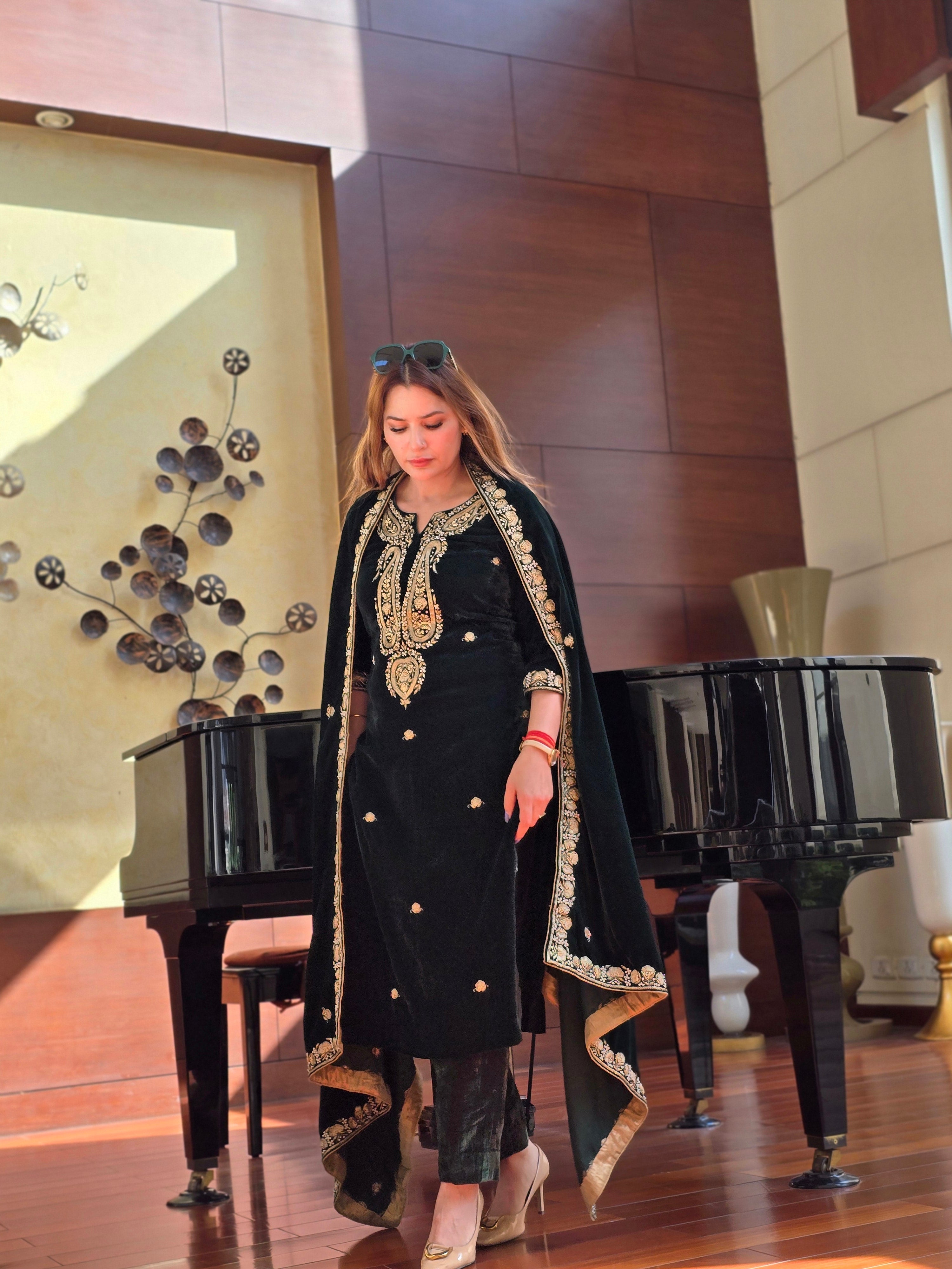 Party Wear Velvet Suits and Salwar