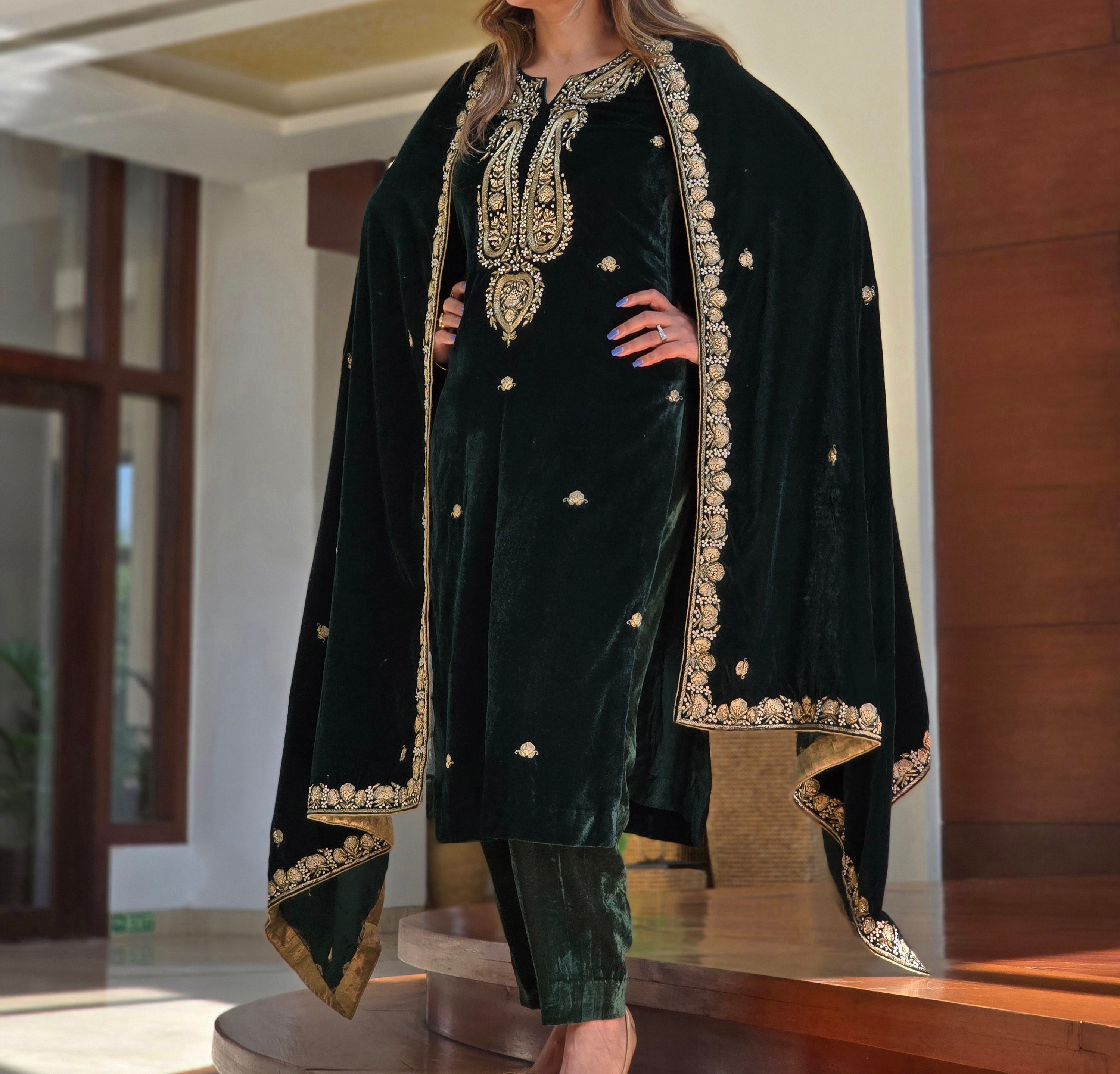 Party Wear Velvet Suits and Salwar