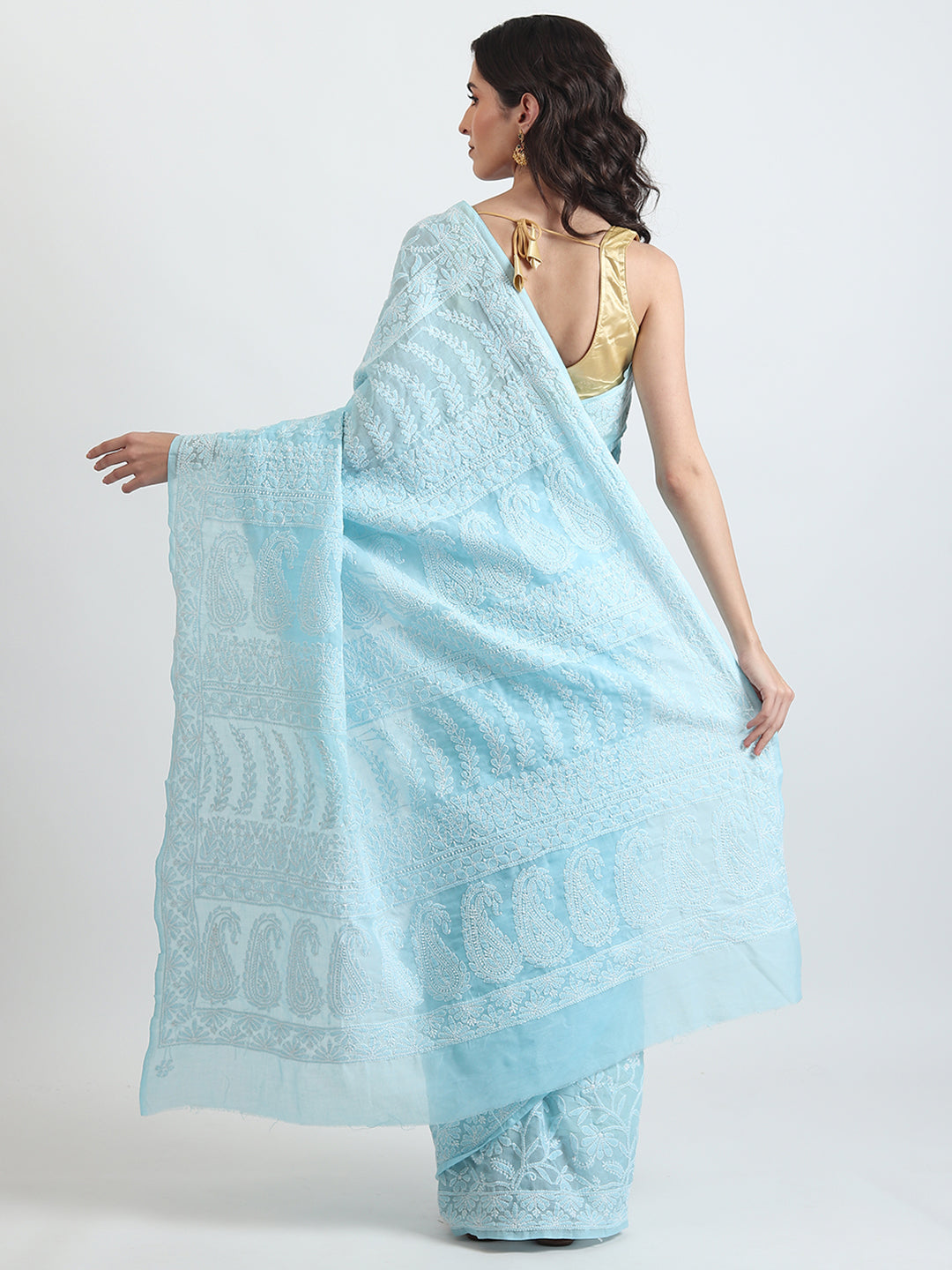 Party and Rakhi festive wear cotton saree