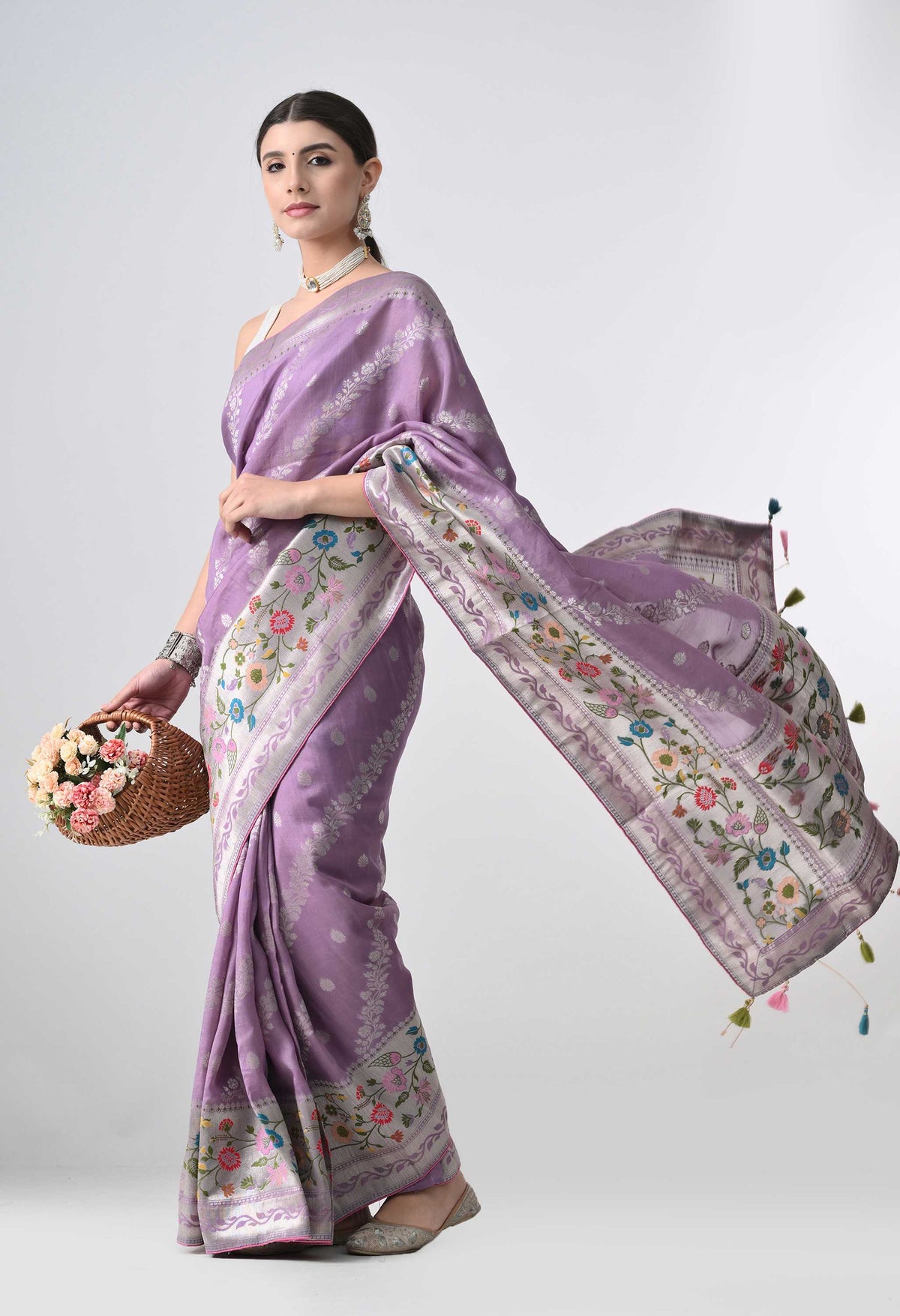 Party wear and pooja wear Tussar silk saree