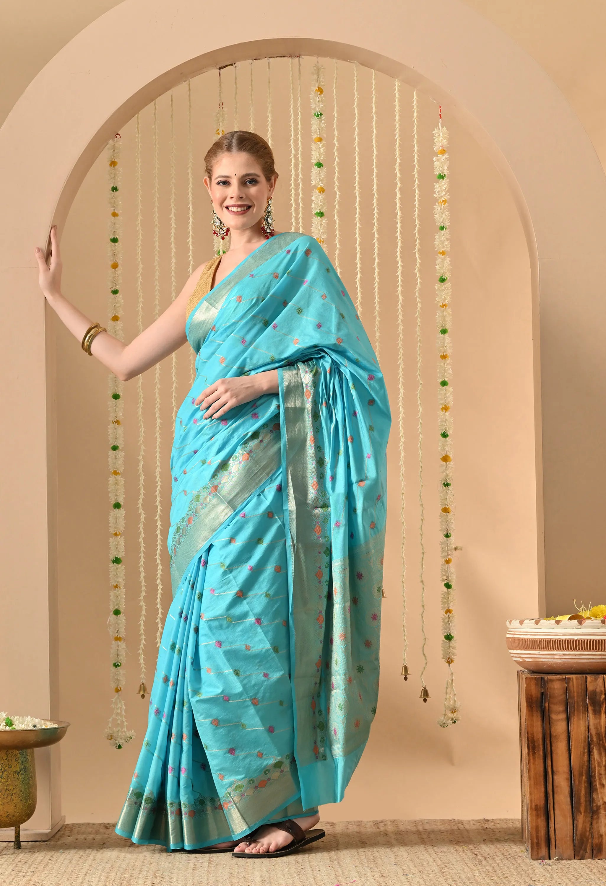 party wear silk saree