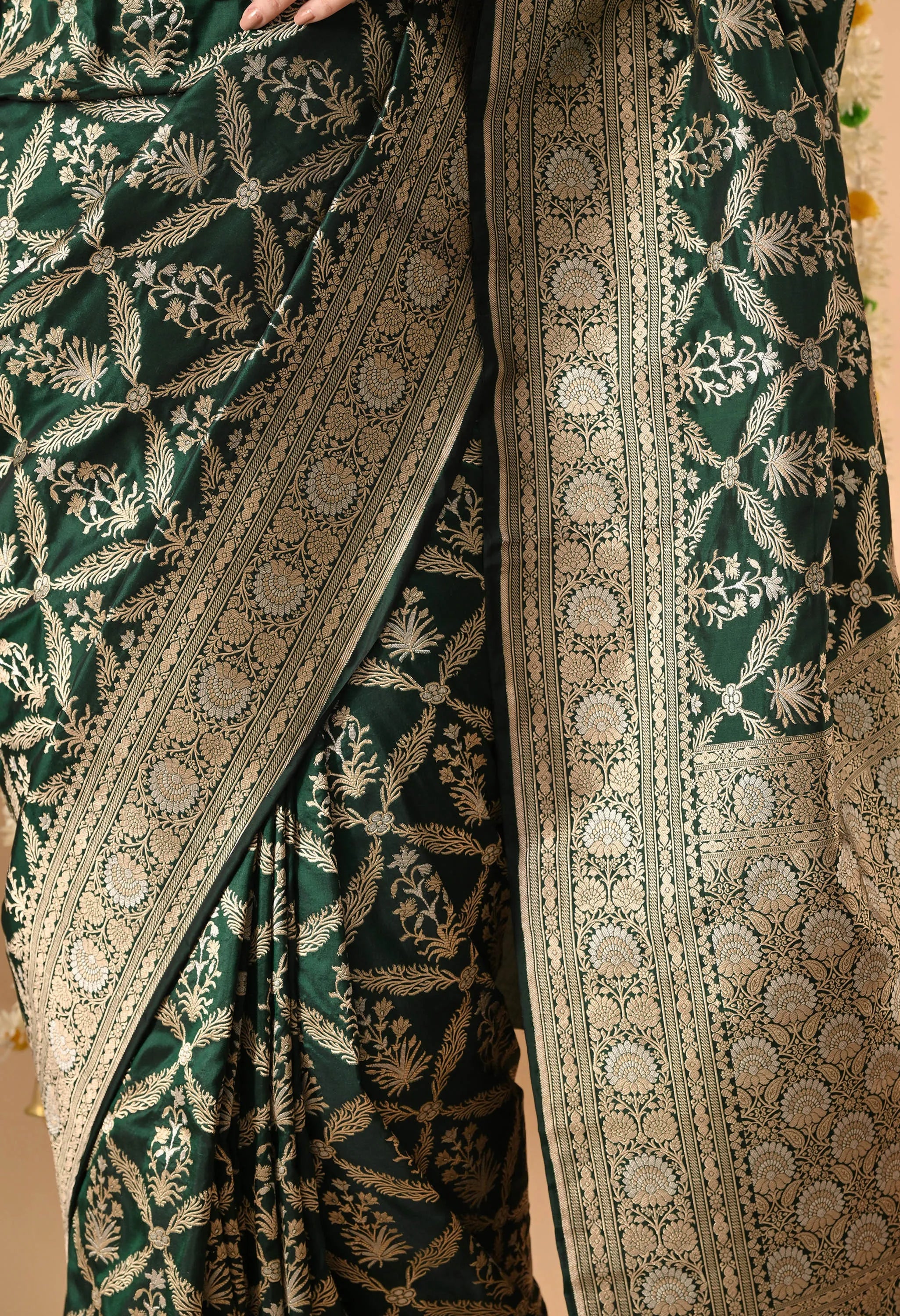 party wear Banarasi silk saree