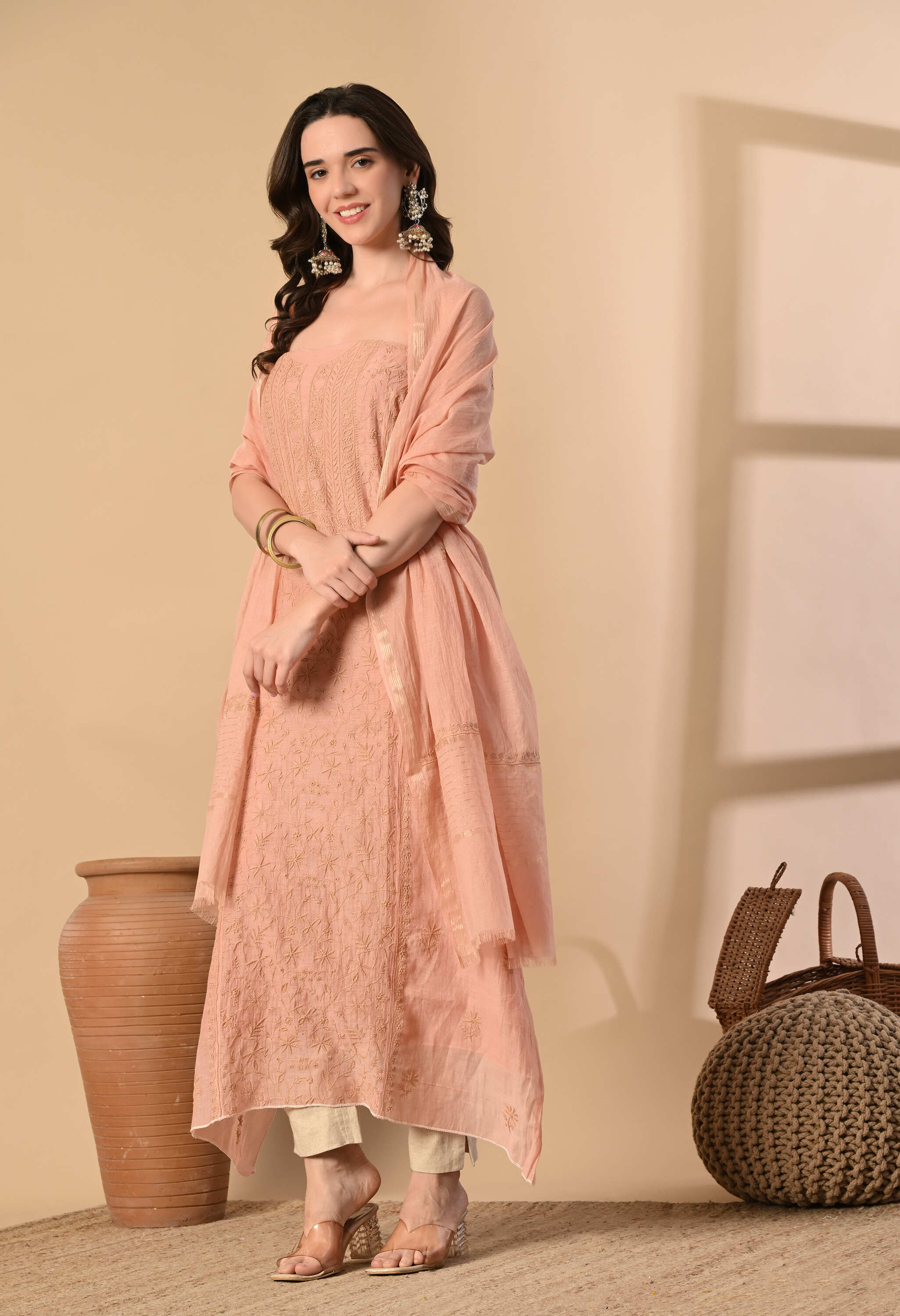 Pure Chanderi Cotton Suit Set
