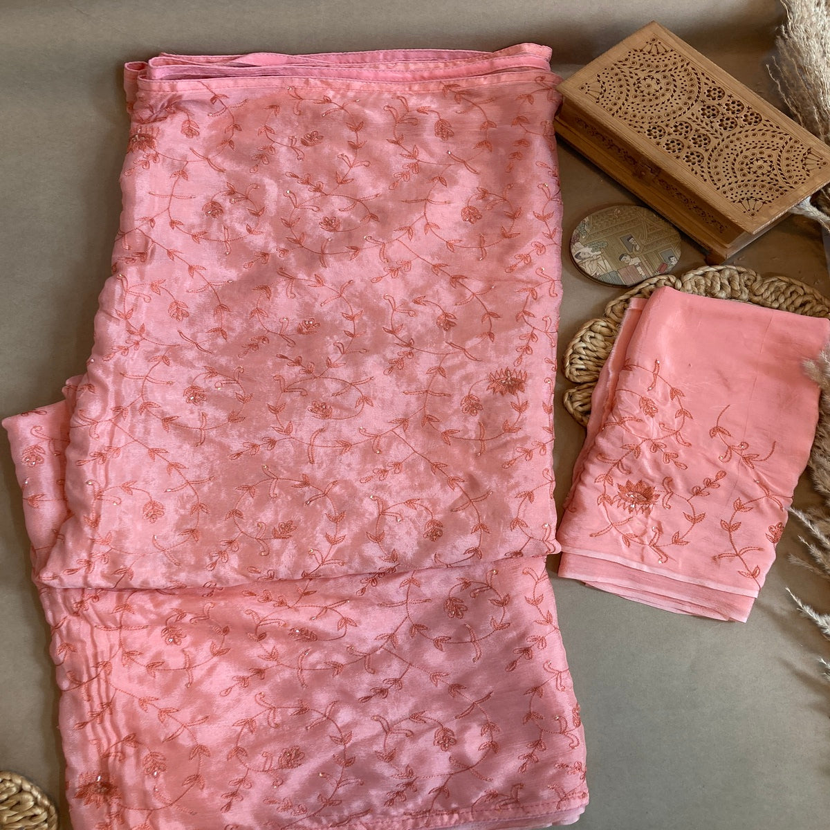 Pure Chiffon Handwork Saree