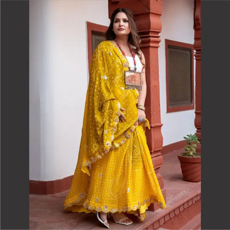 Chinon chiffon saree