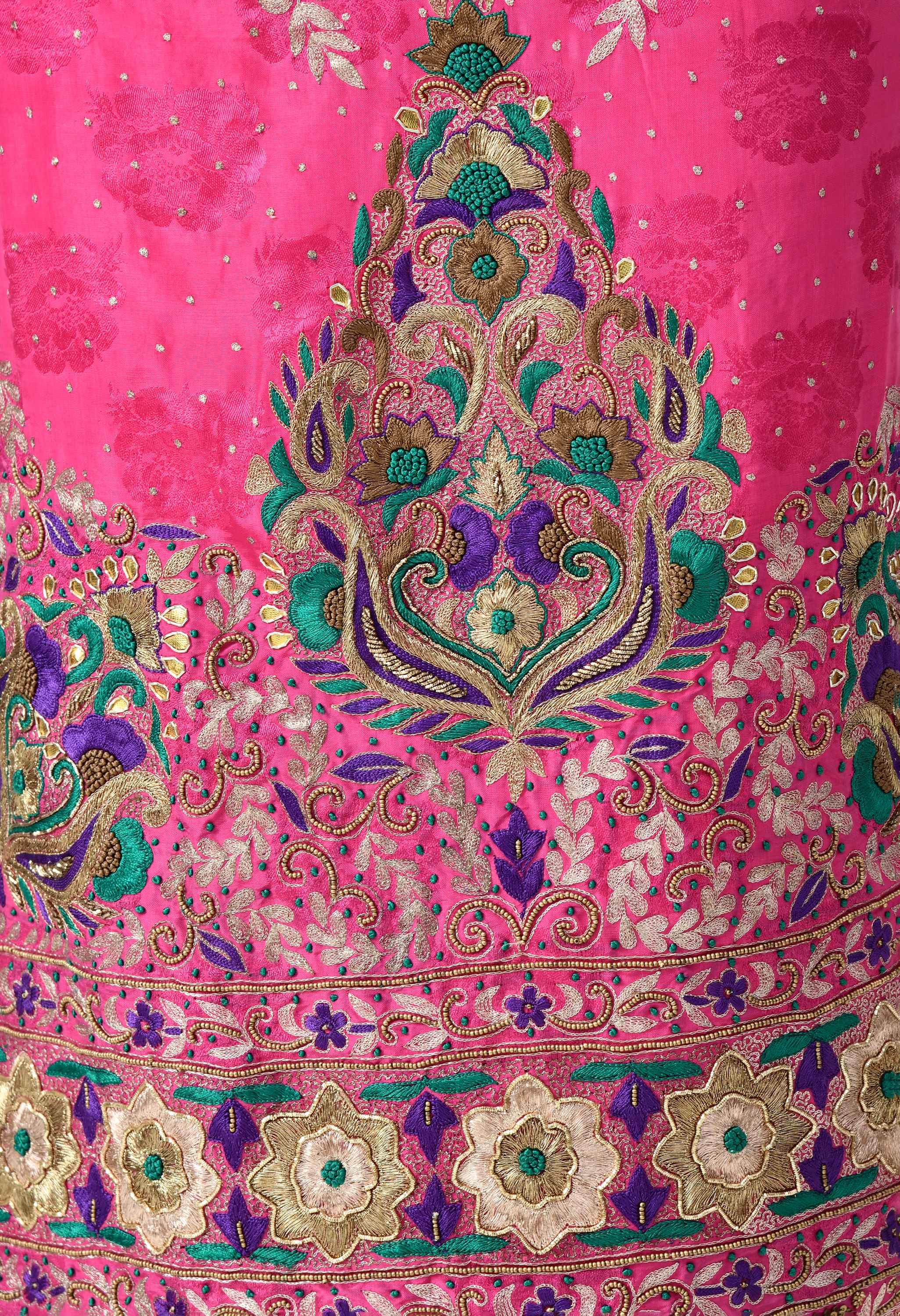 Hand Embroidered Crepe Suit Set