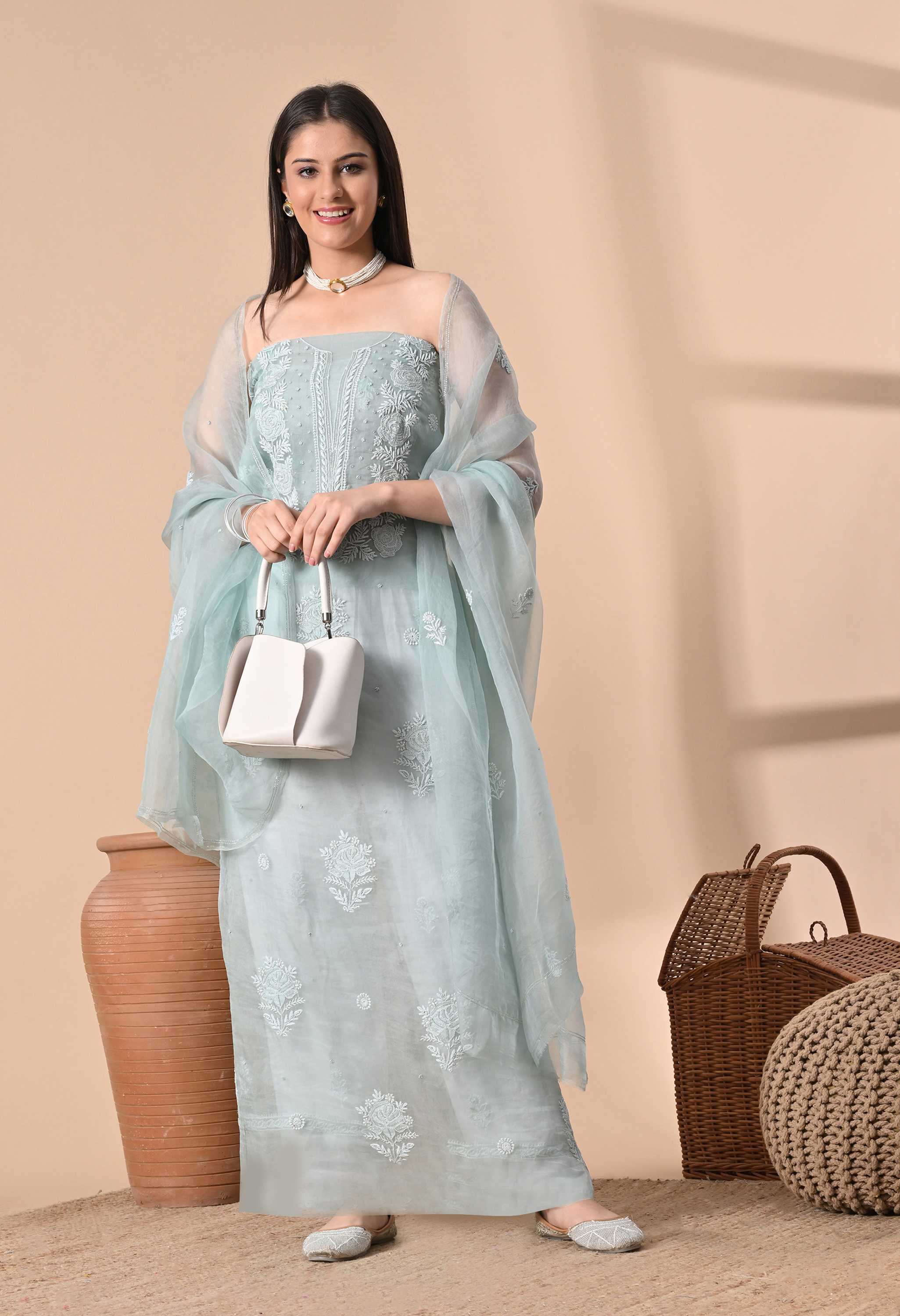 Handwork Organza salwar and suits