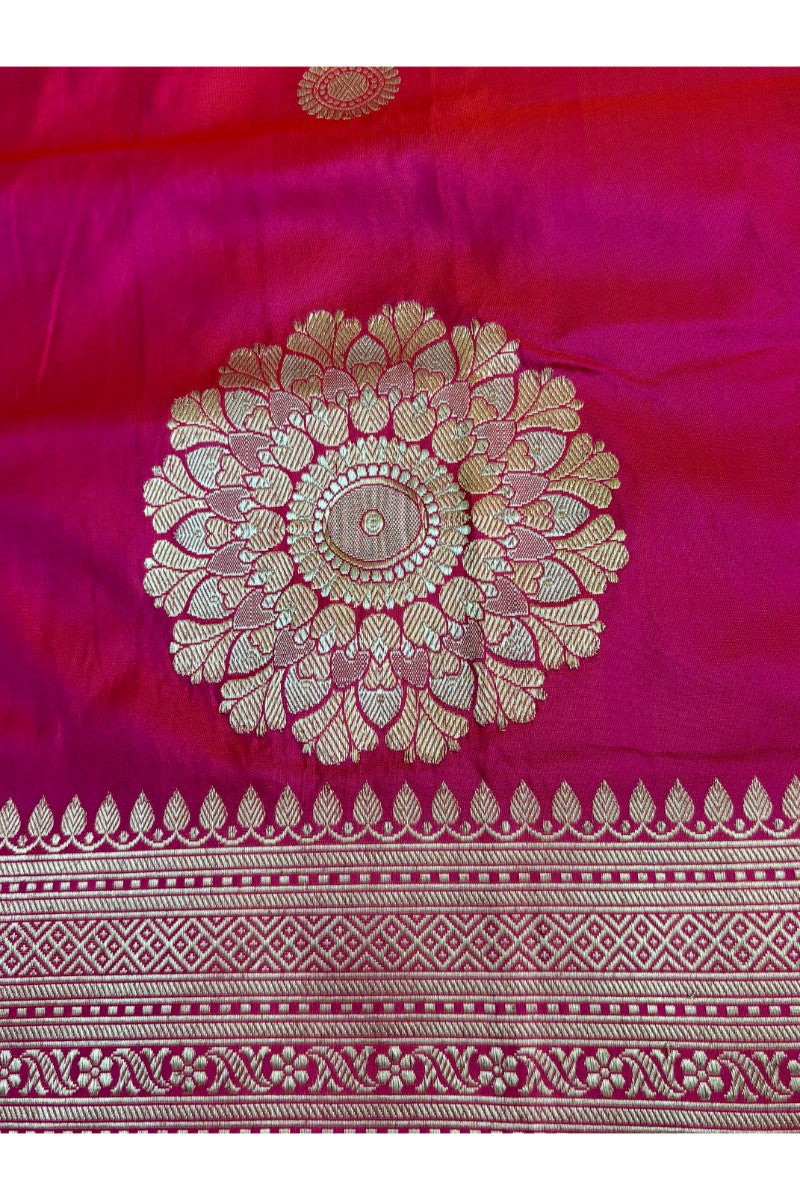 Katan silk with floral motifs
