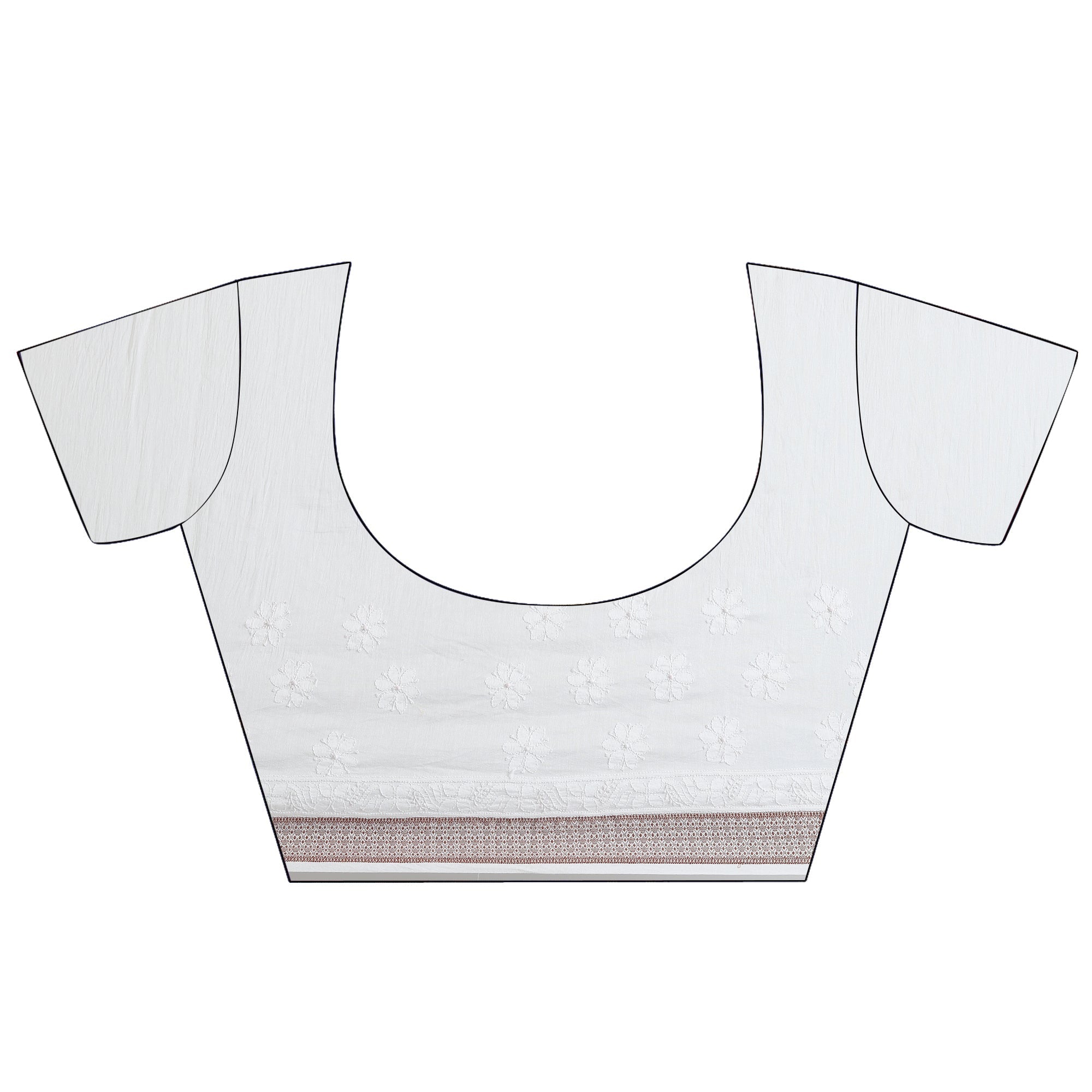 Best Handmade Chanderi White Saree