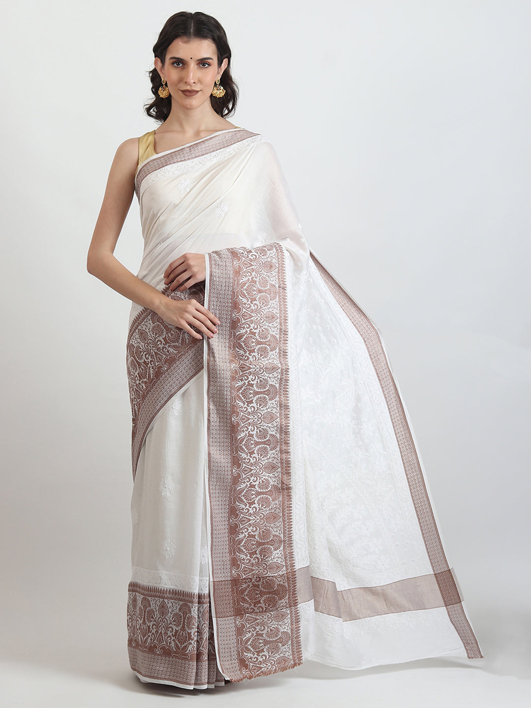 Pure cotton Chanderi saree