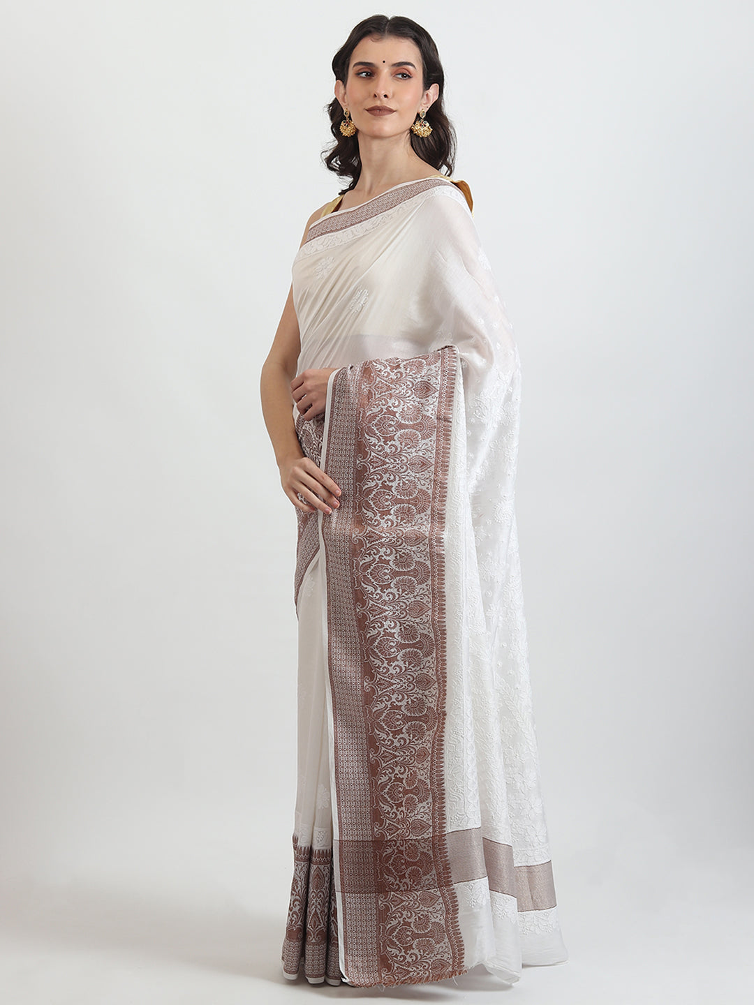 Pure cotton Chanderi saree