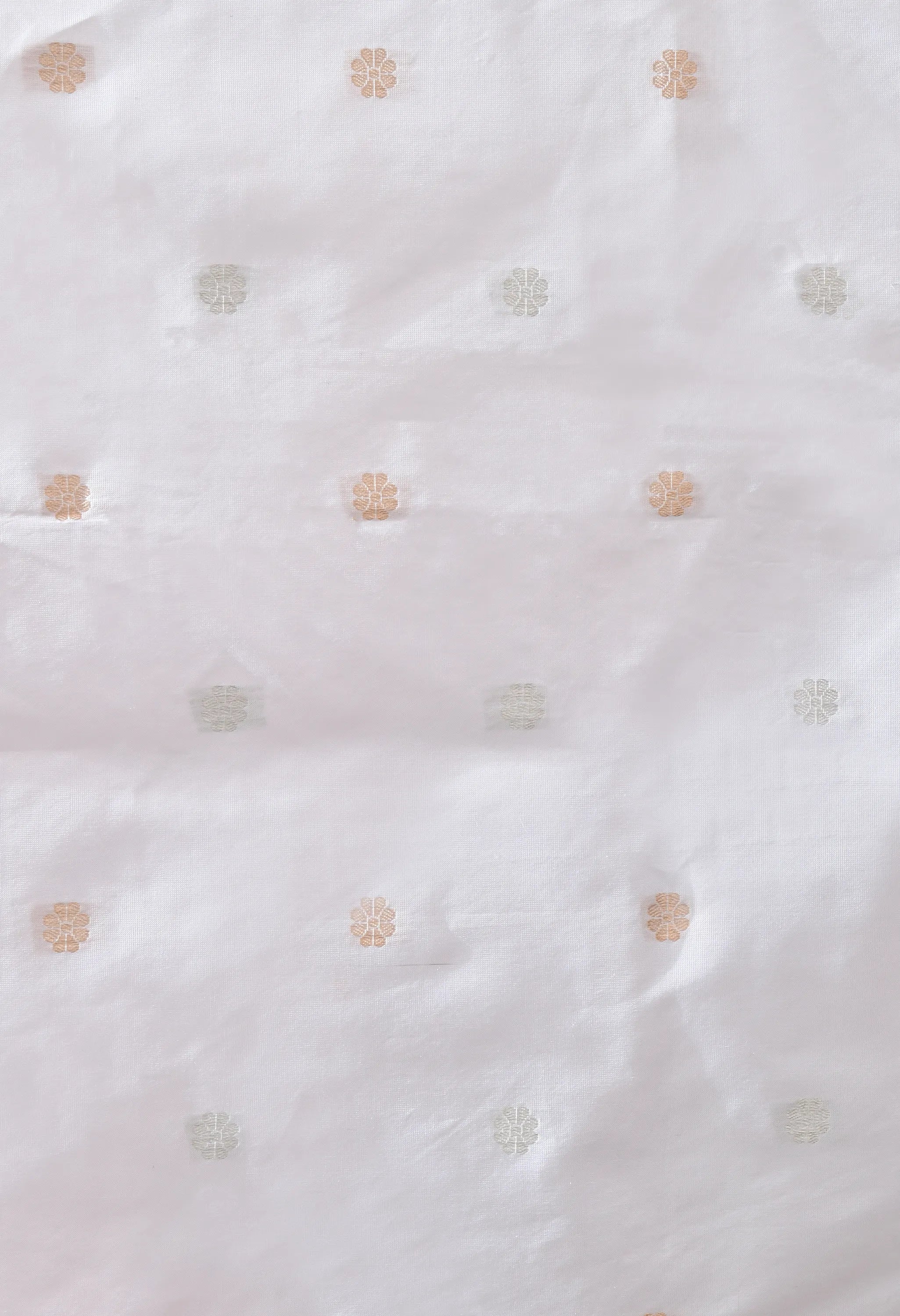 Handloom katan White Silk Saree