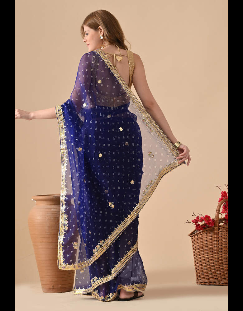 Pure organza saree party wear
