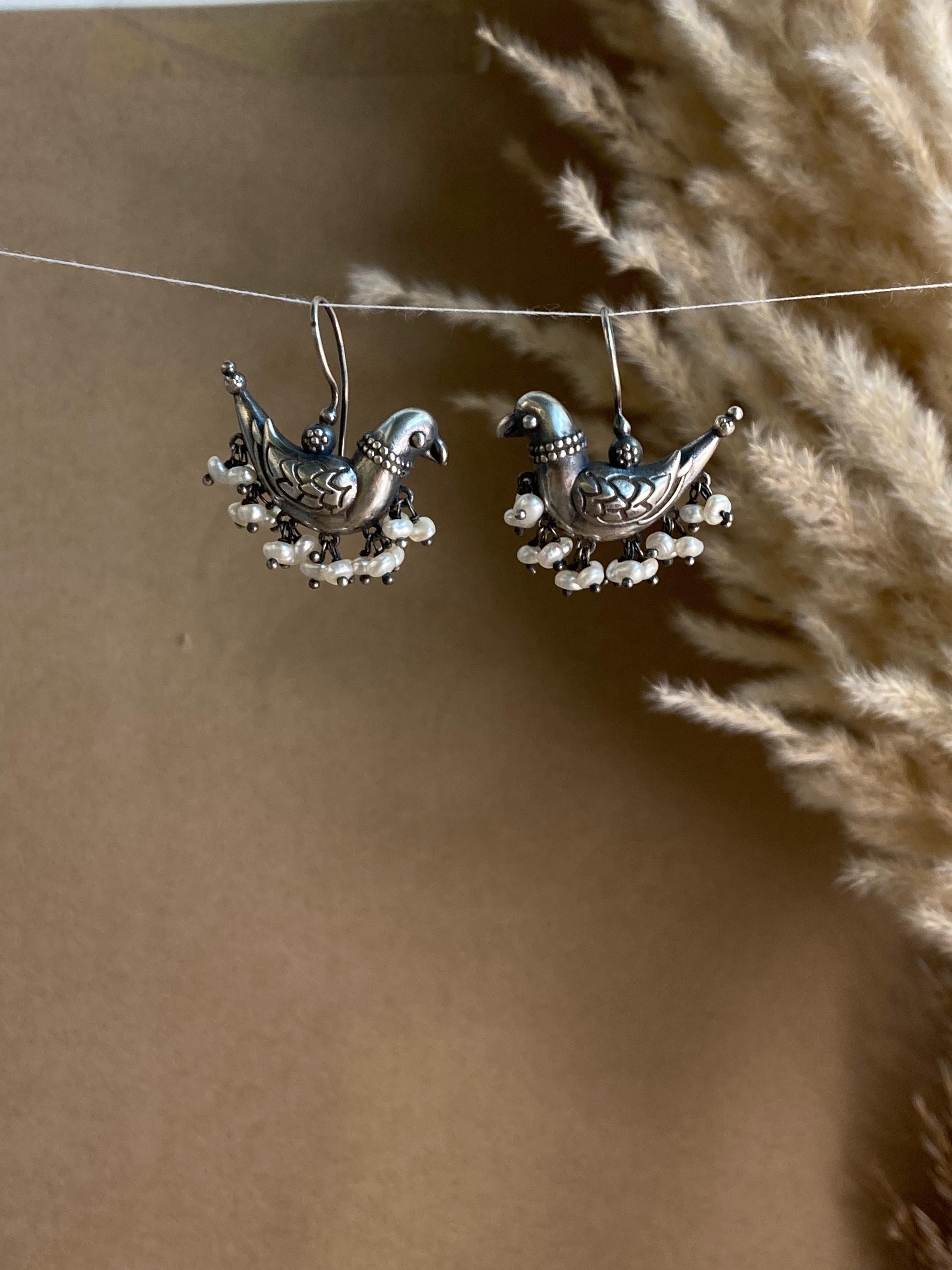 Real silver earrings for women