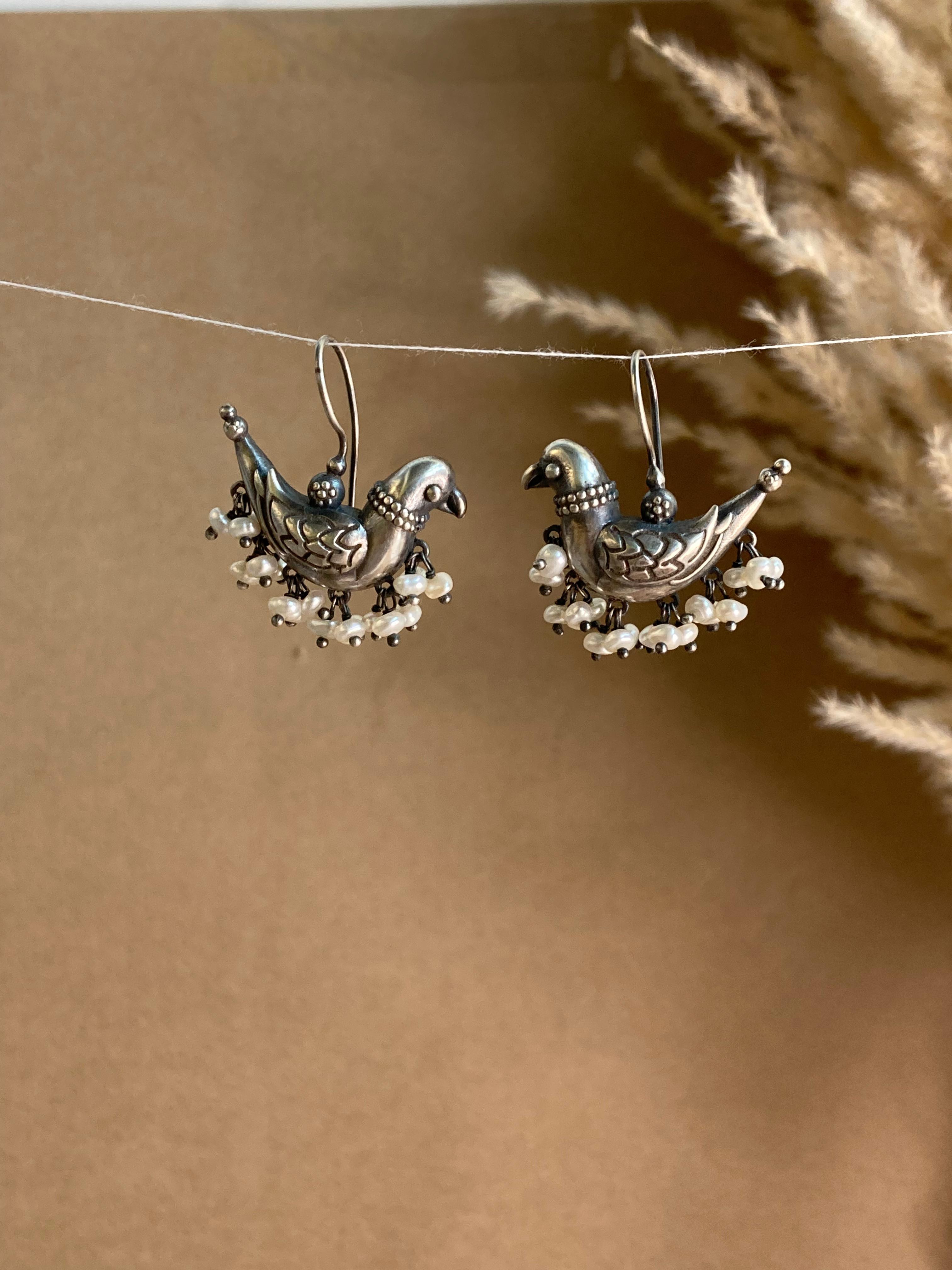 Real silver earrings for women