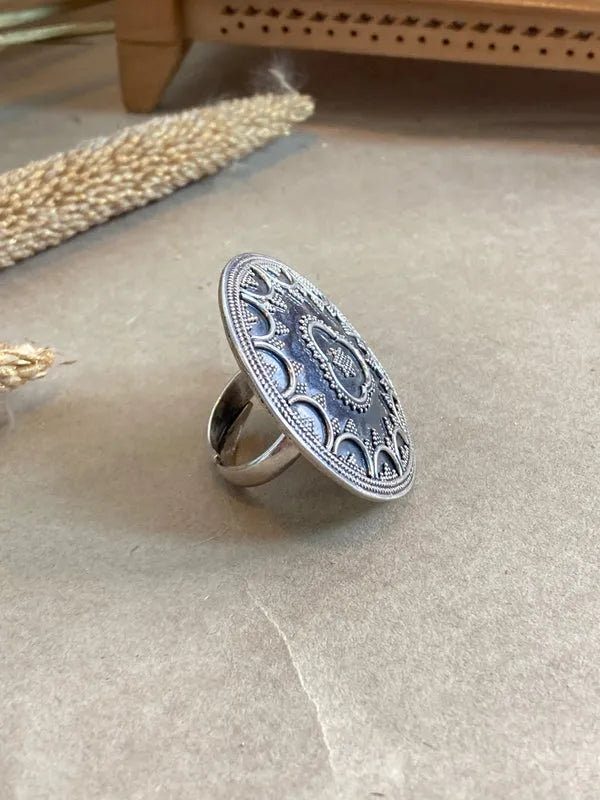 Designer Cocktail Silver Ring