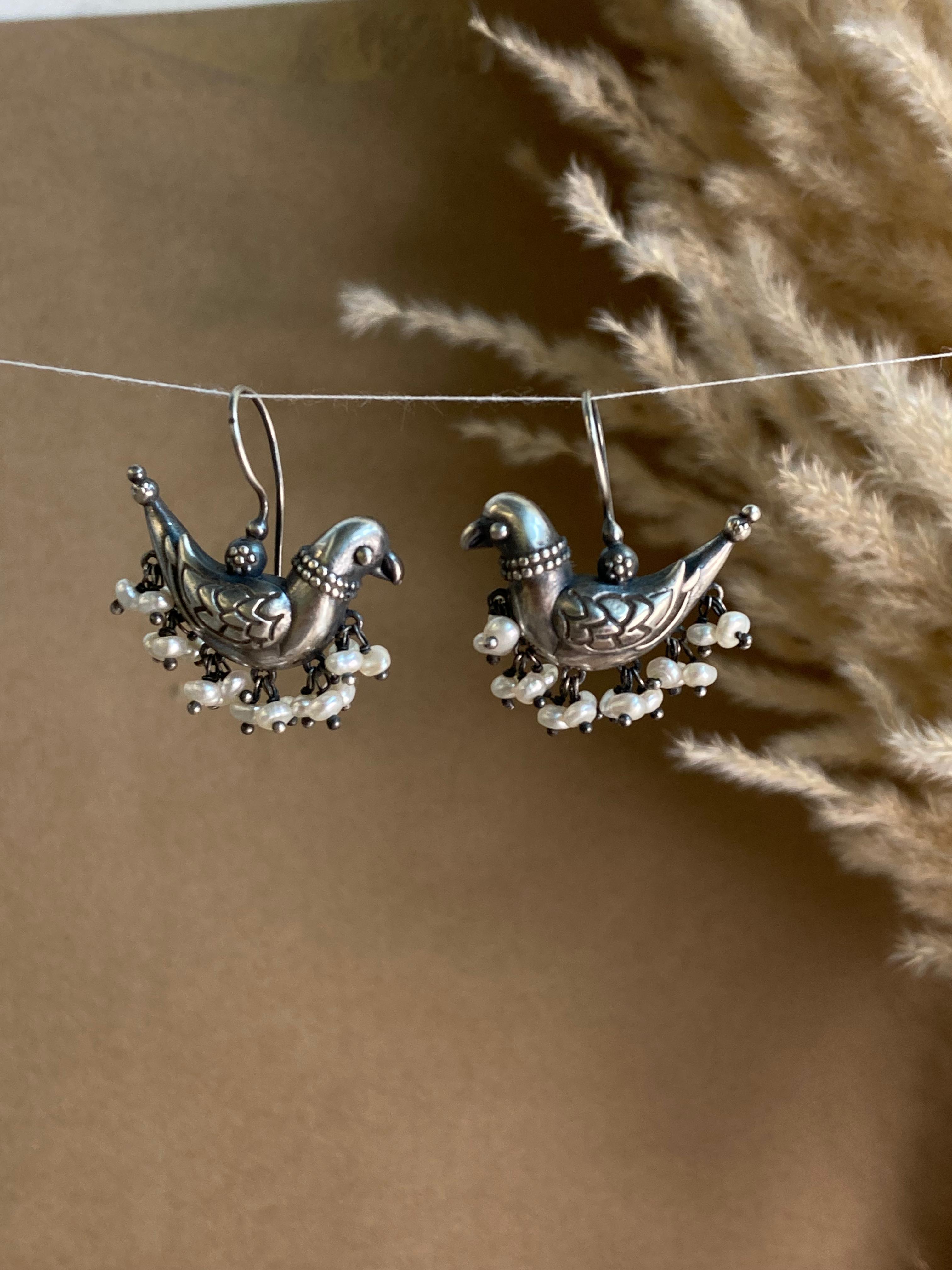 Real silver earrings for women