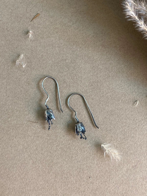 Pure silver earrings for women