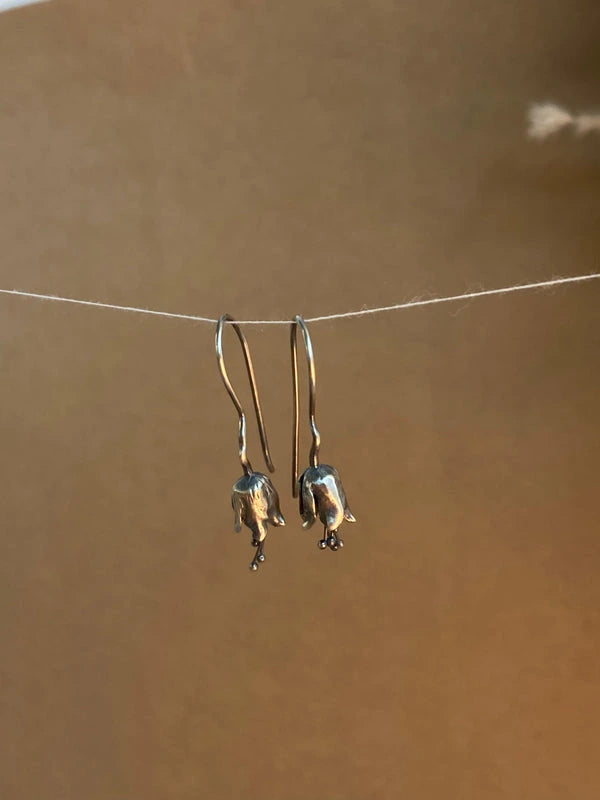 Pure silver earrings for women