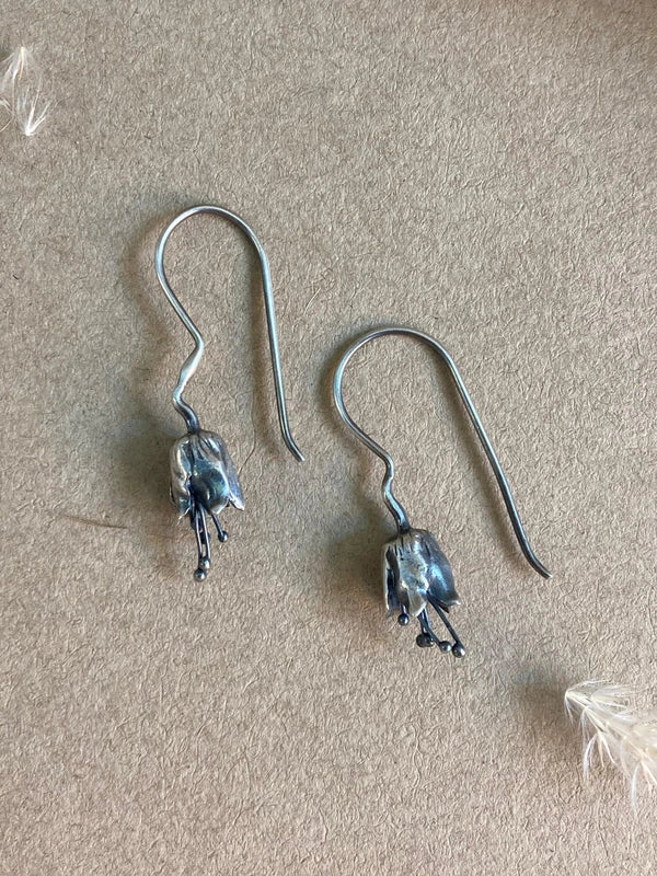 Pure silver earrings for women