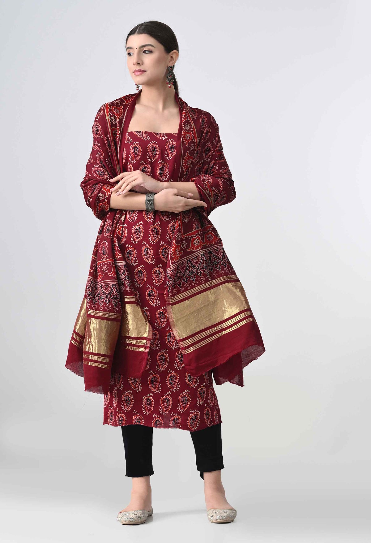 Buy Handblock Salwar and Suit Set