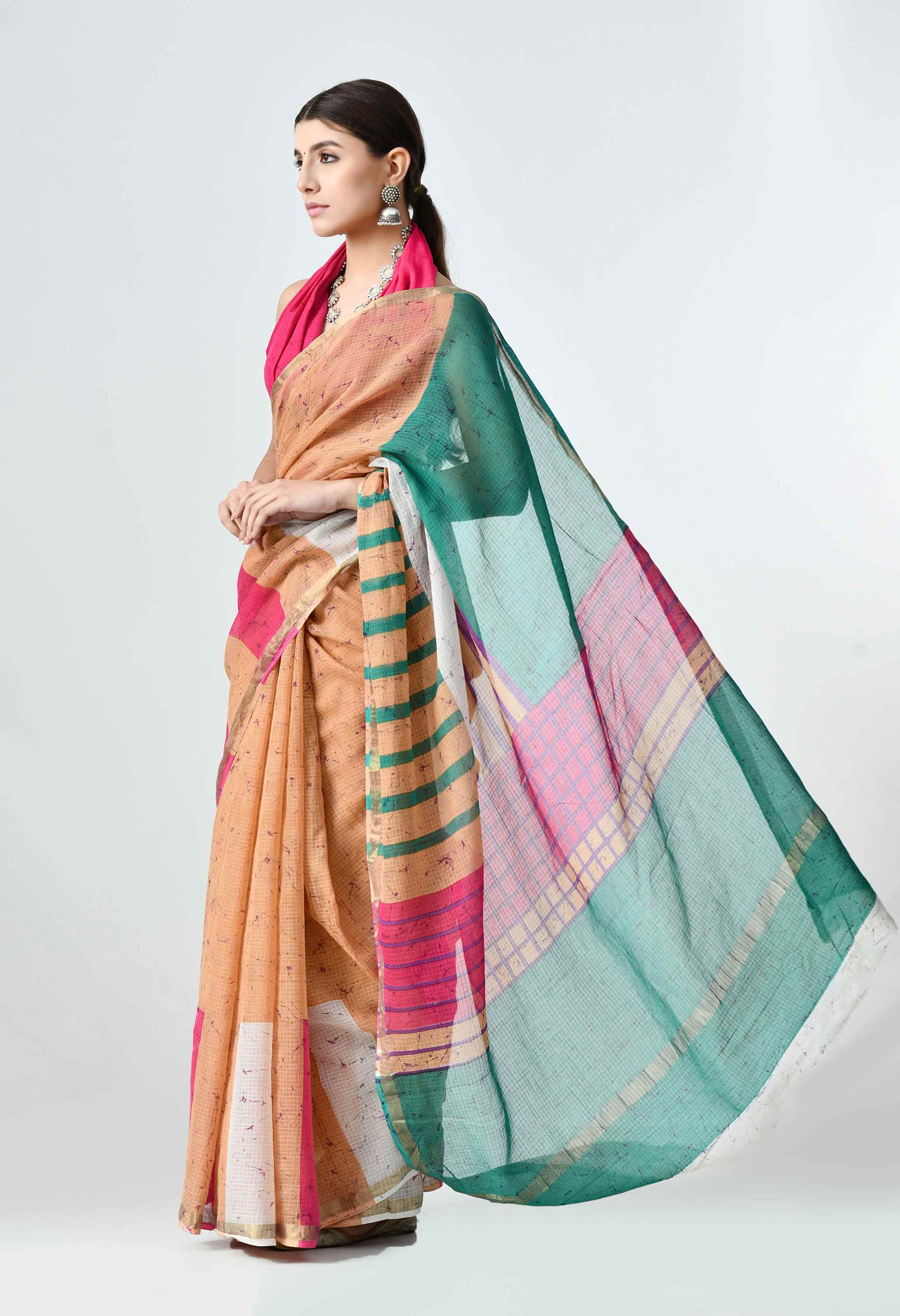 Pure Cotton Kota Handblock Saree