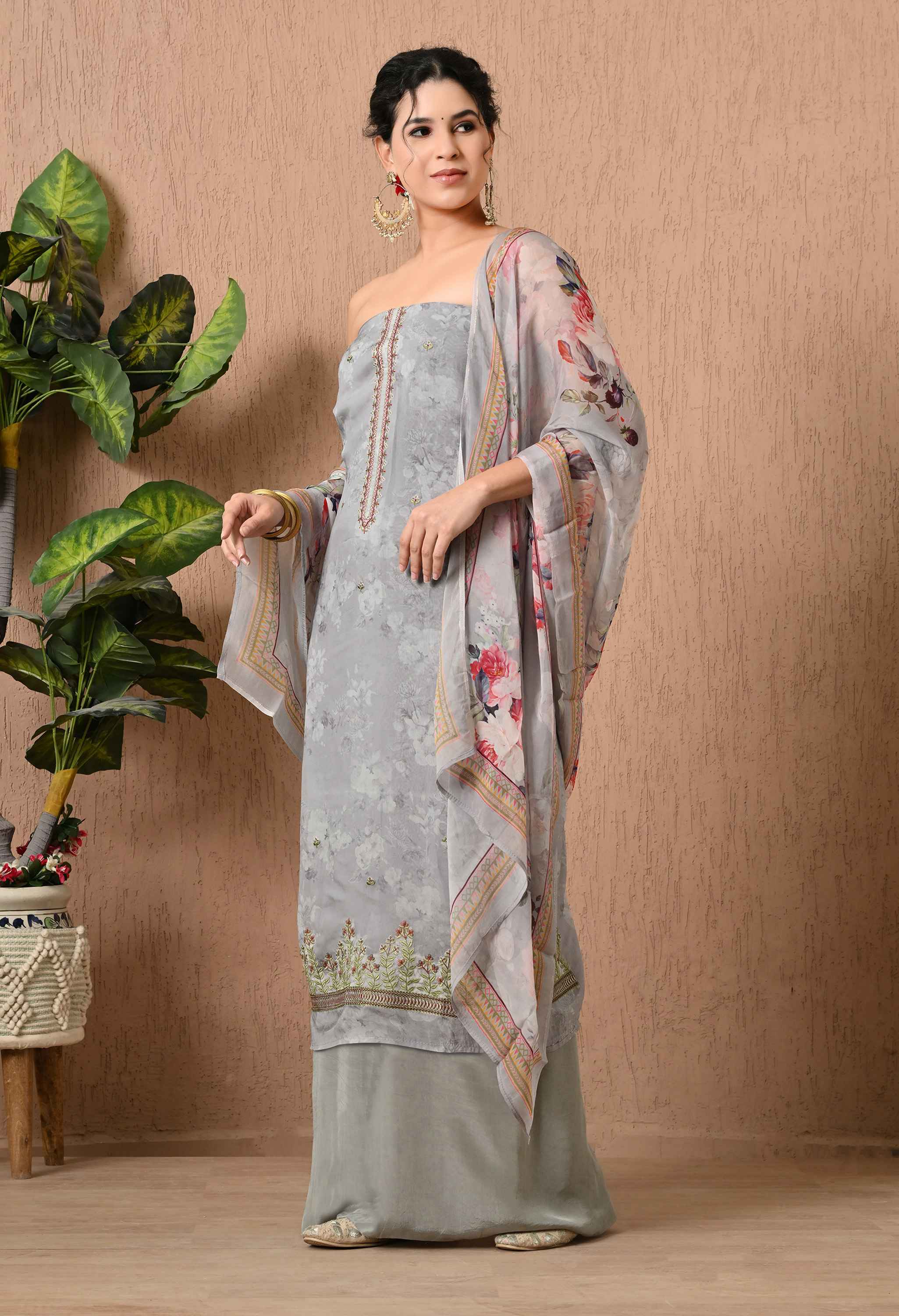 Organza suit sets for women