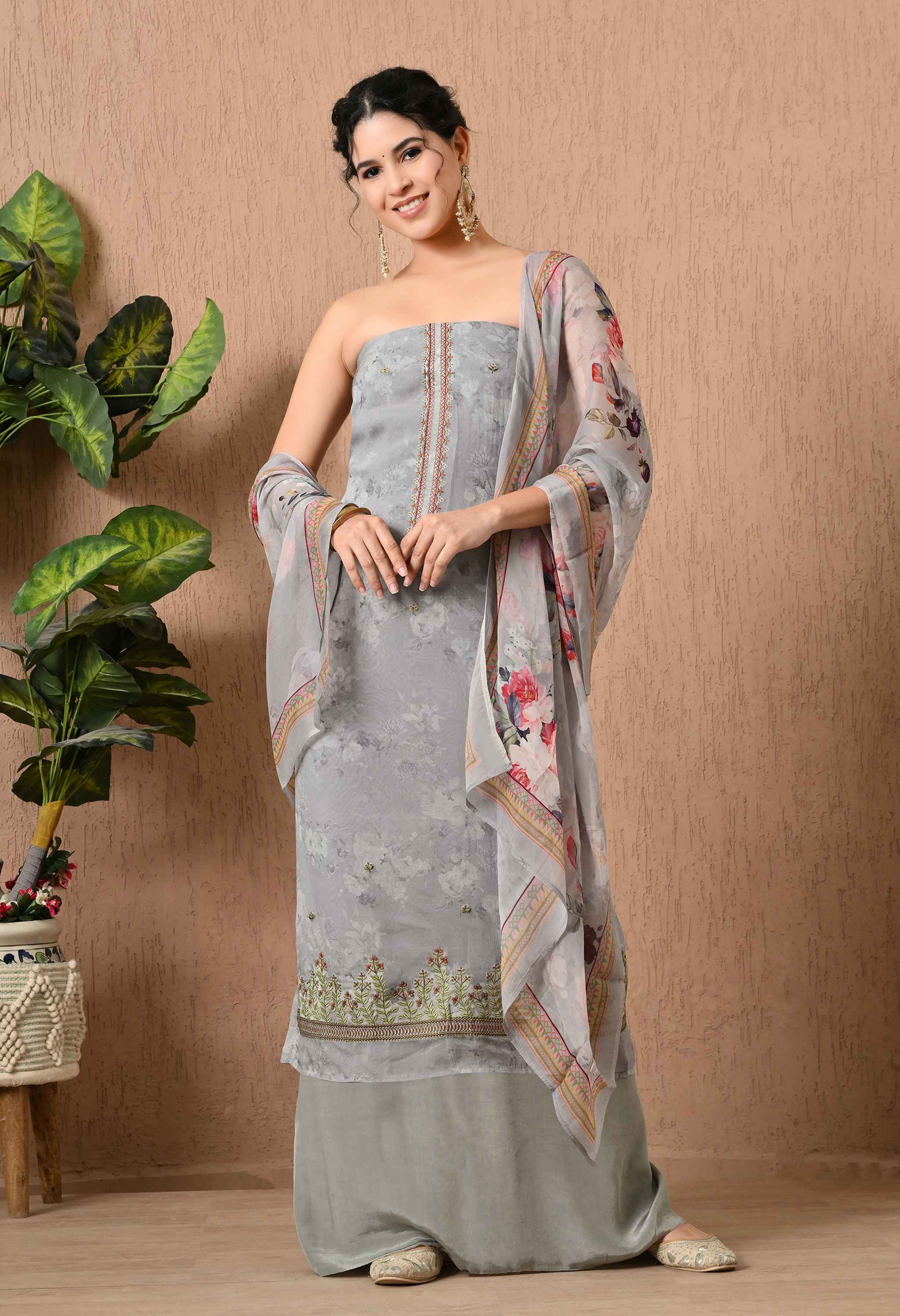 Organza suit sets for women