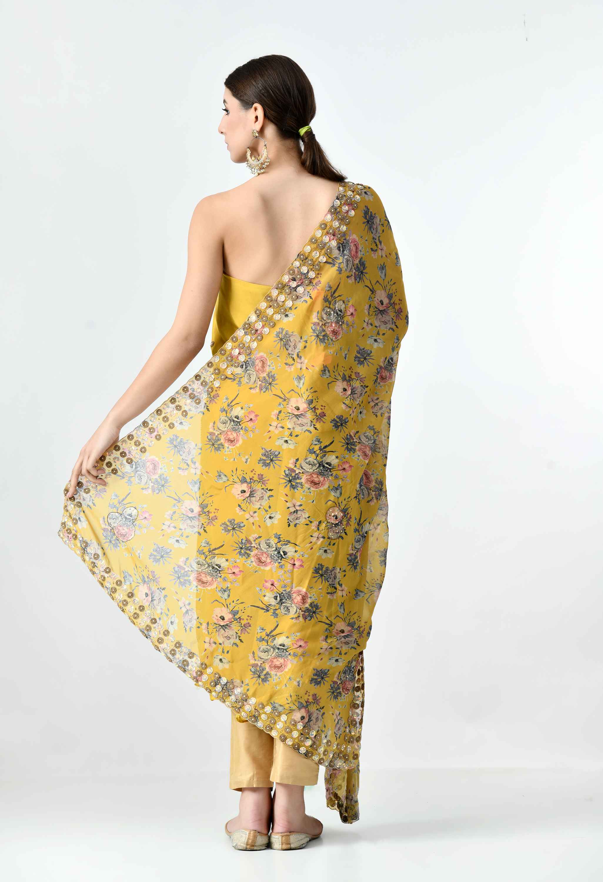 Stylish Handwork Crepe Suit