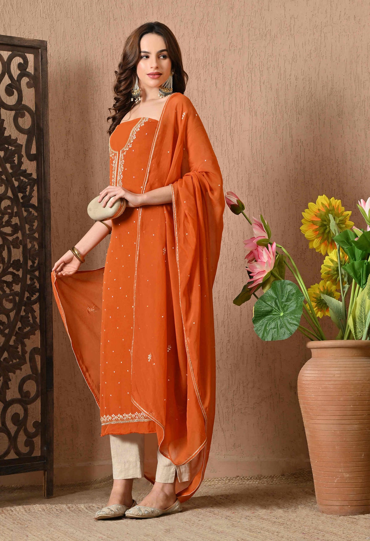 Handmade Georgette Suit Sets for Raksha Bandhan & Teej – Ethnic