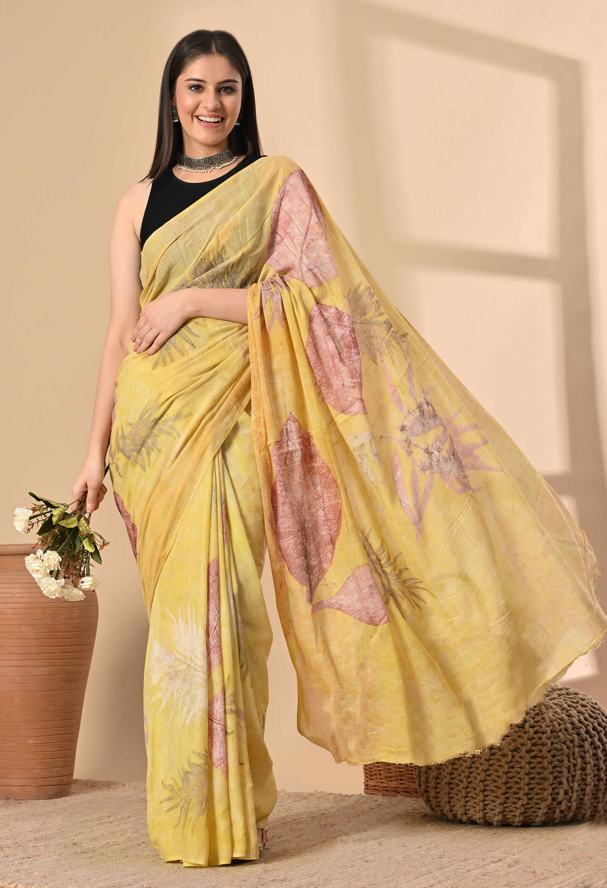 Sustainable wood pulp saree online