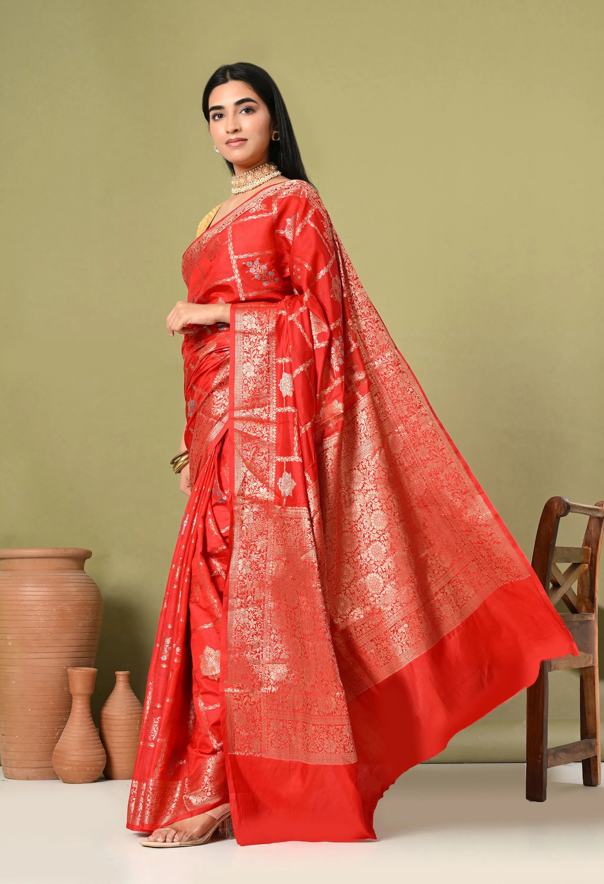 Traditional banarasi silk saree