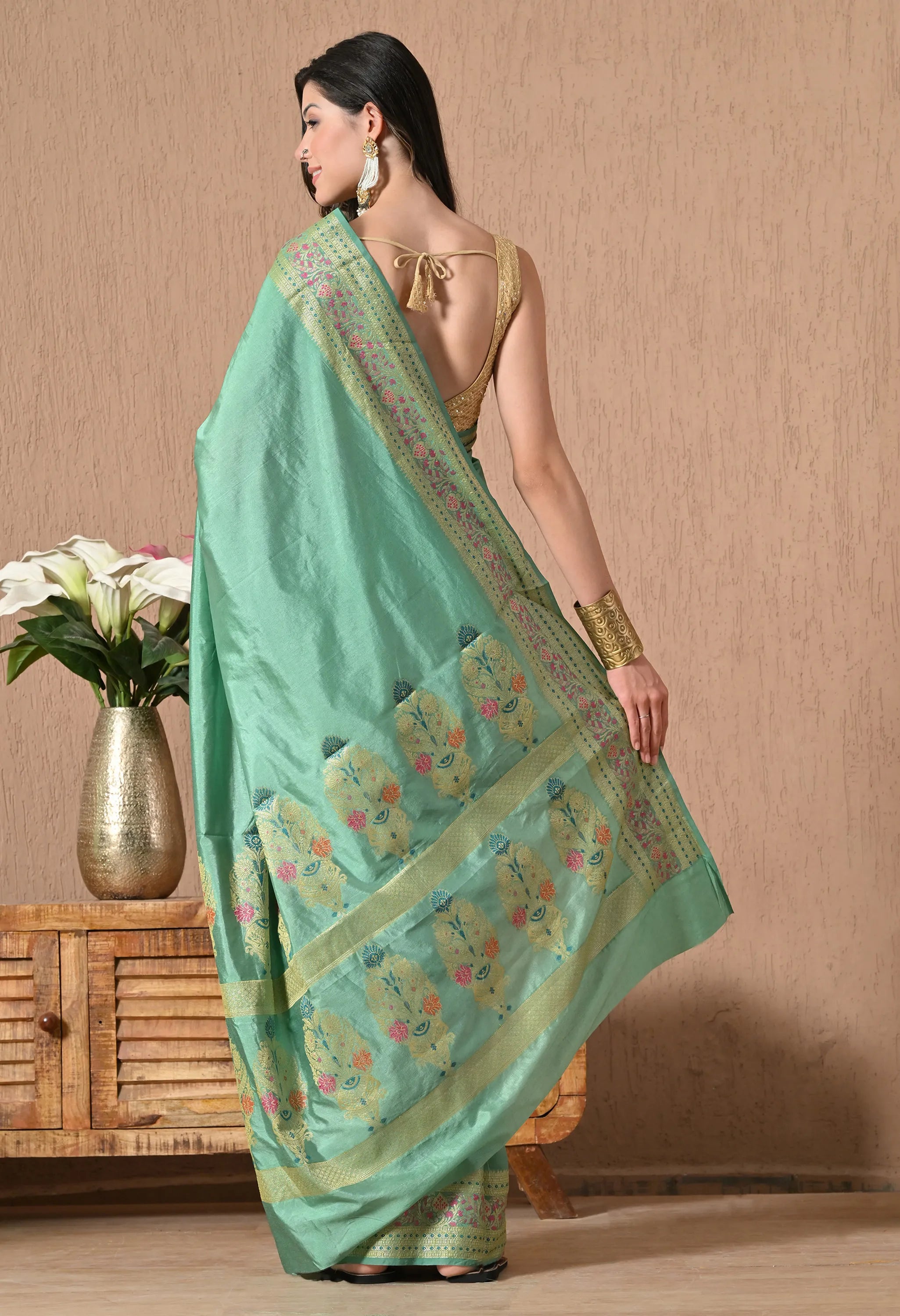 Traditional silk sarees