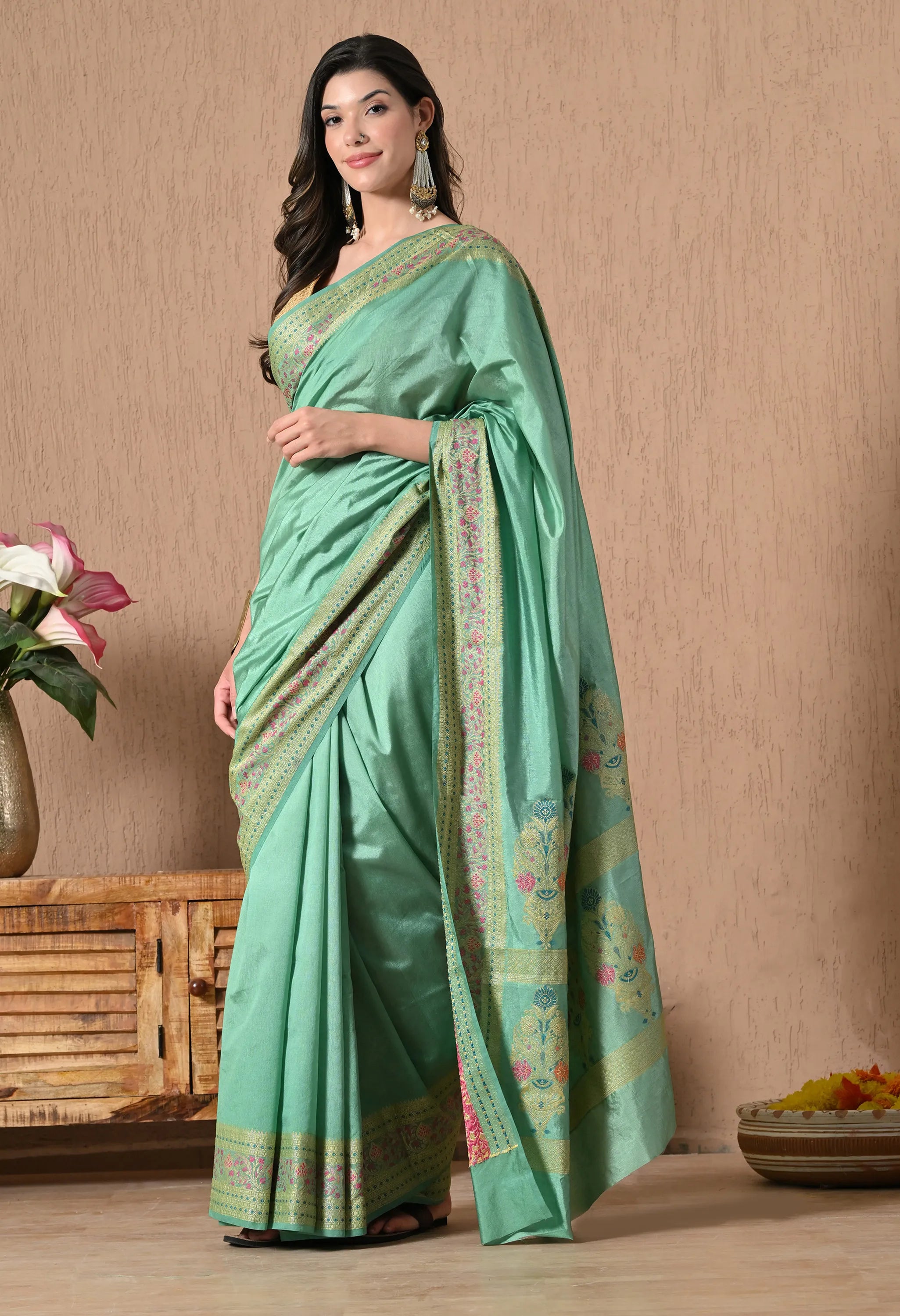 Traditional silk sarees