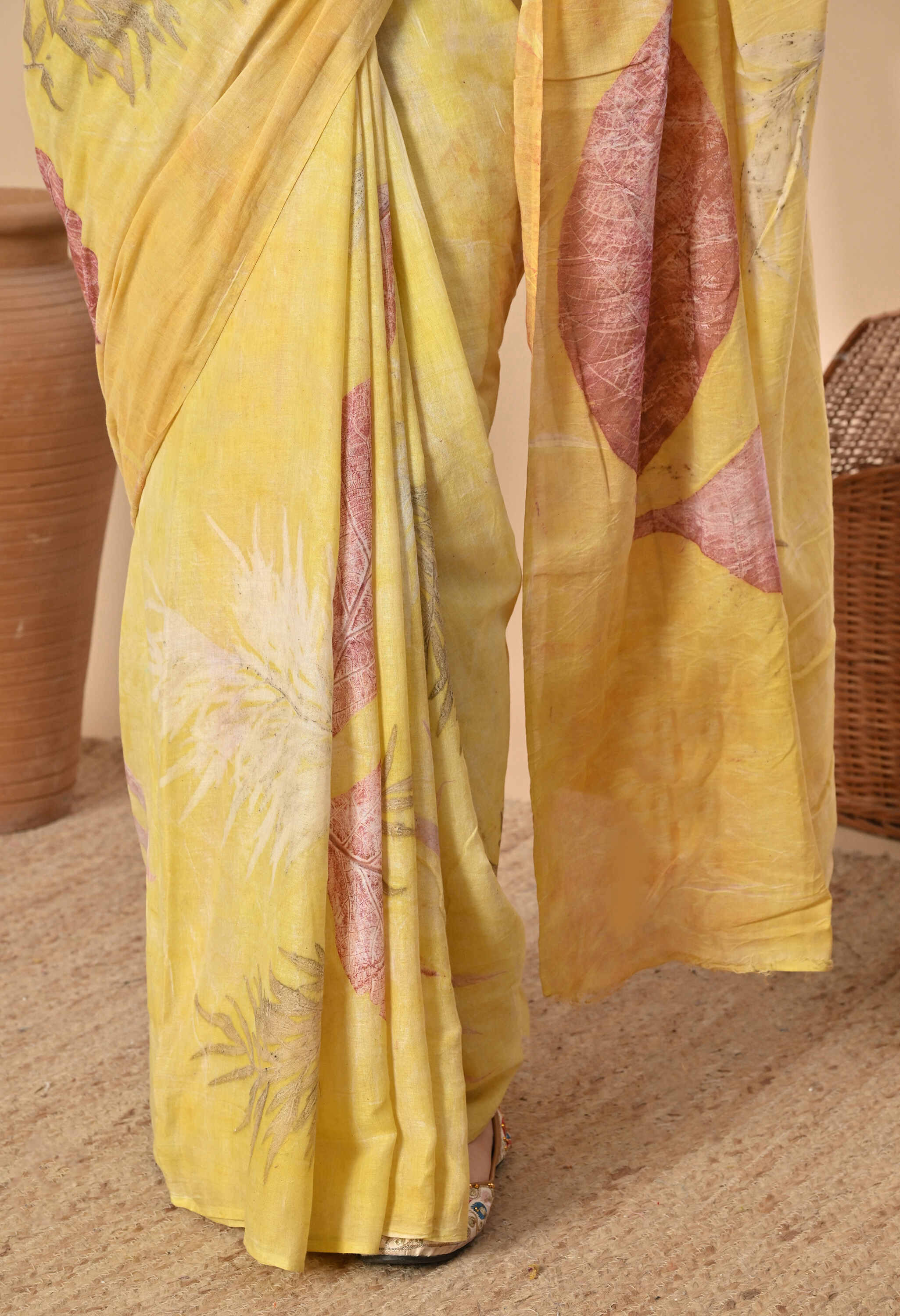 Best Handwork Yellow Saree