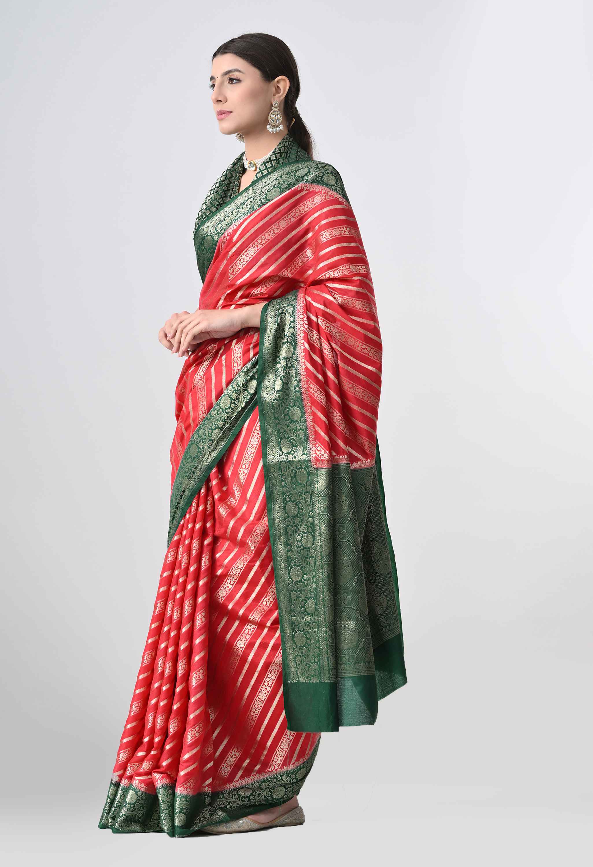 Trending Red Silk Sarree festival