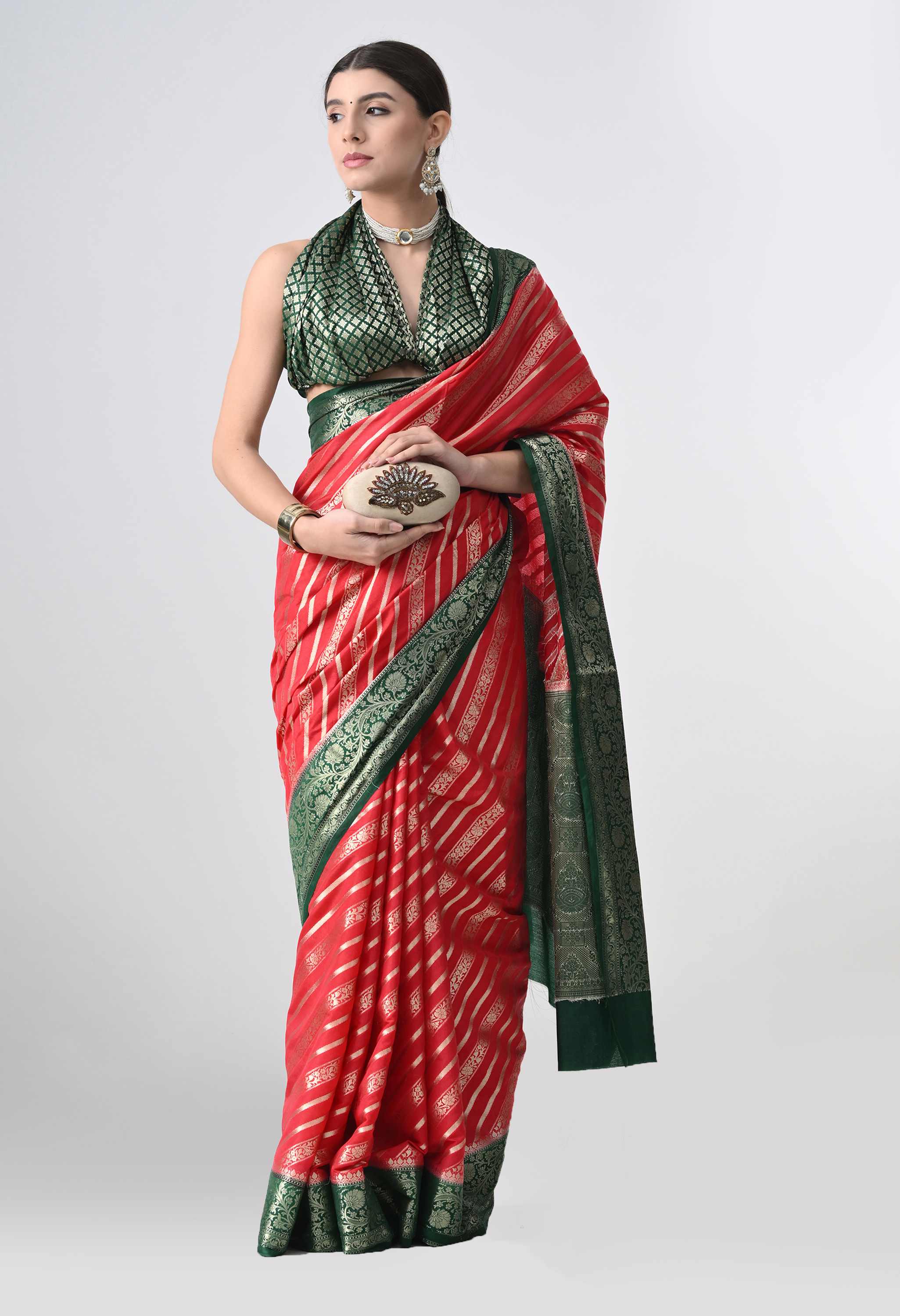 Trending Red Silk Sarree festival