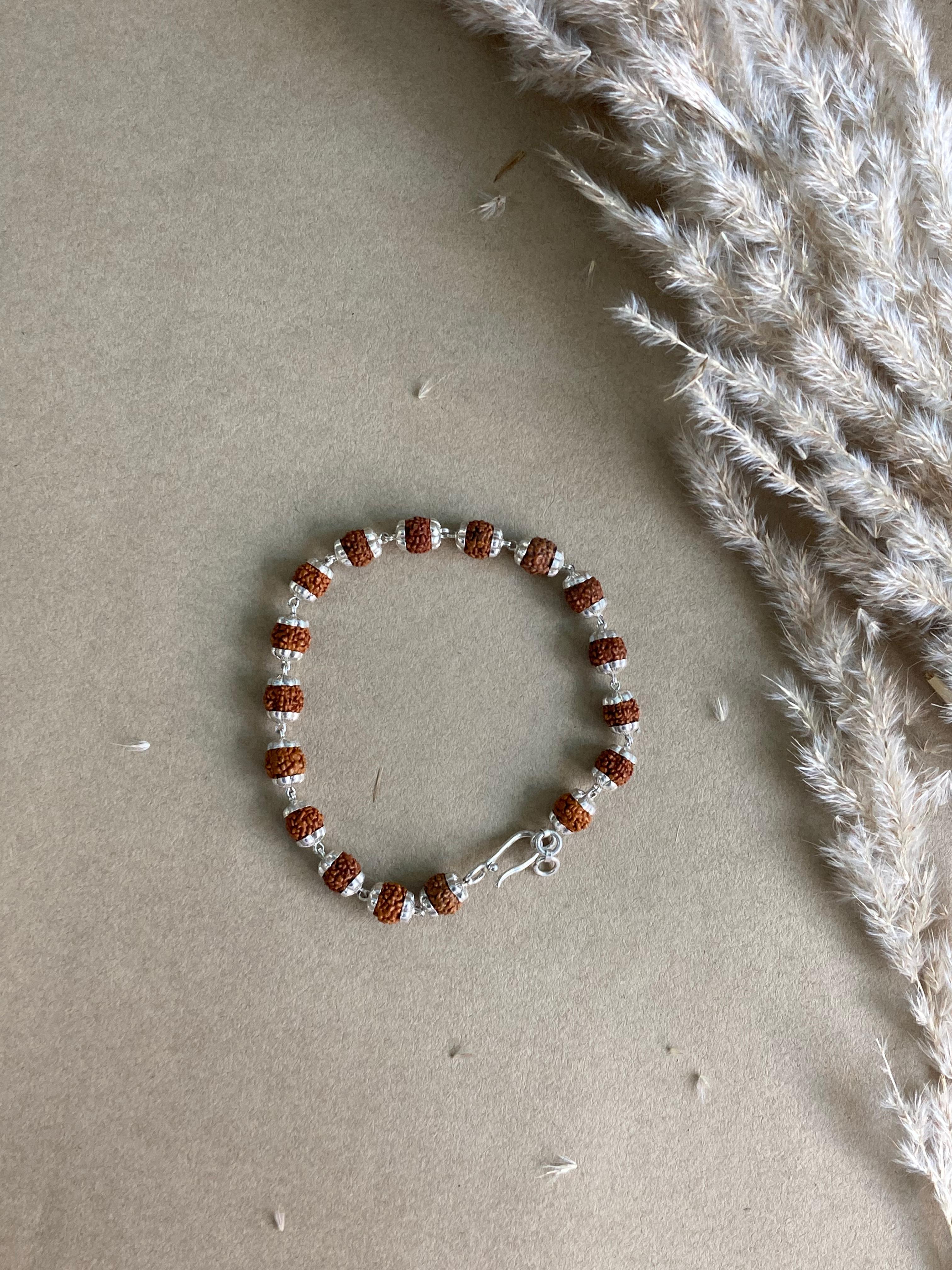 Pure Silver Rudraksha Bracelet