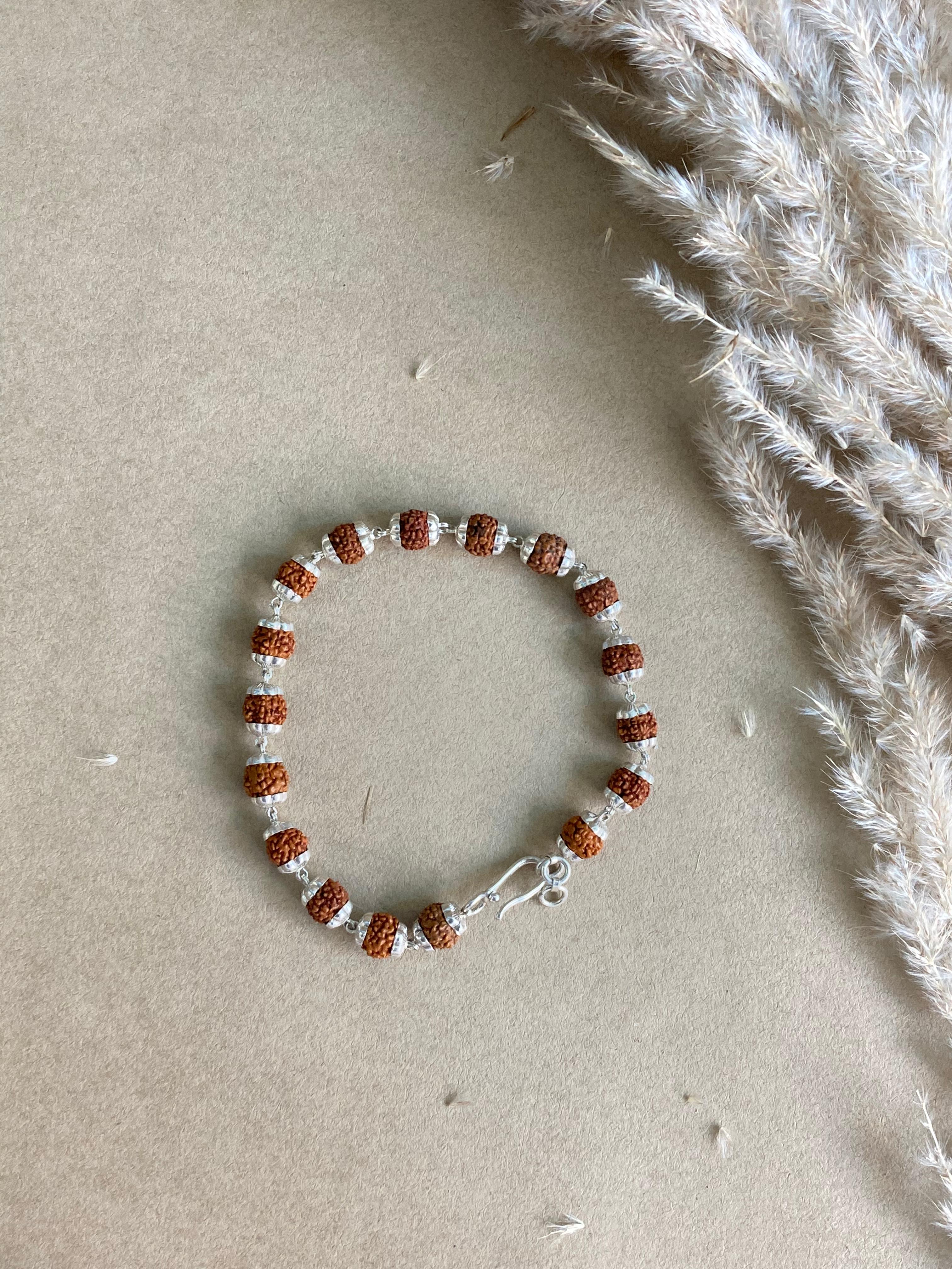 Pure Silver Rudraksha Bracelet