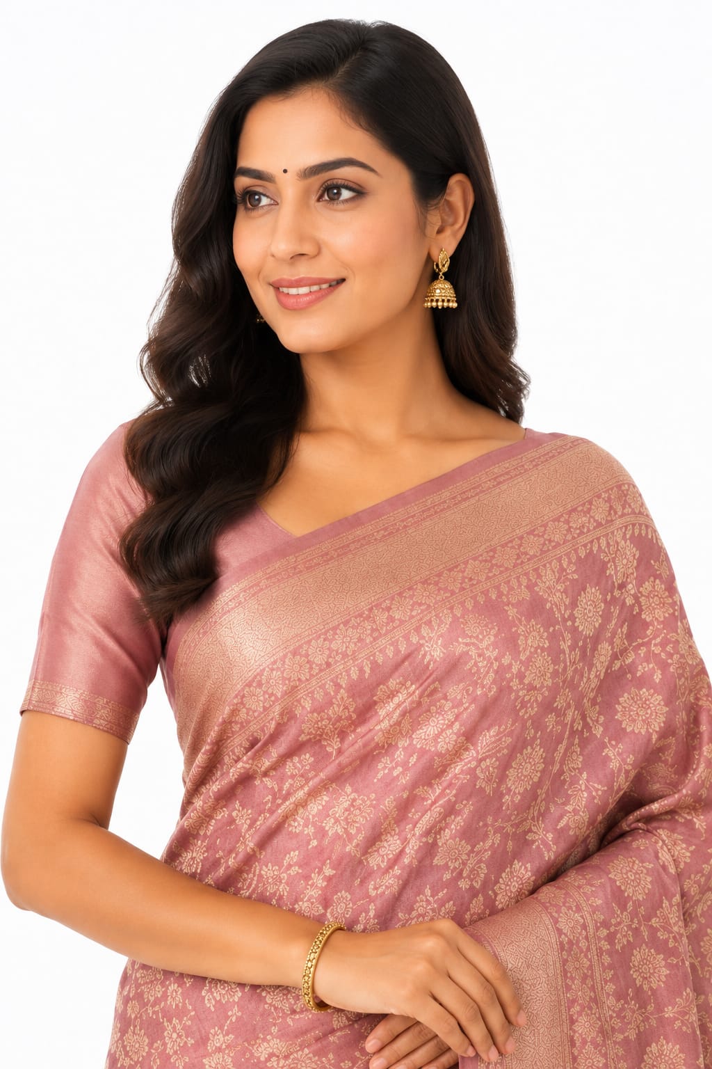 Pure Katan Silk Banarasi Handloom Saree with Gold Zari Work