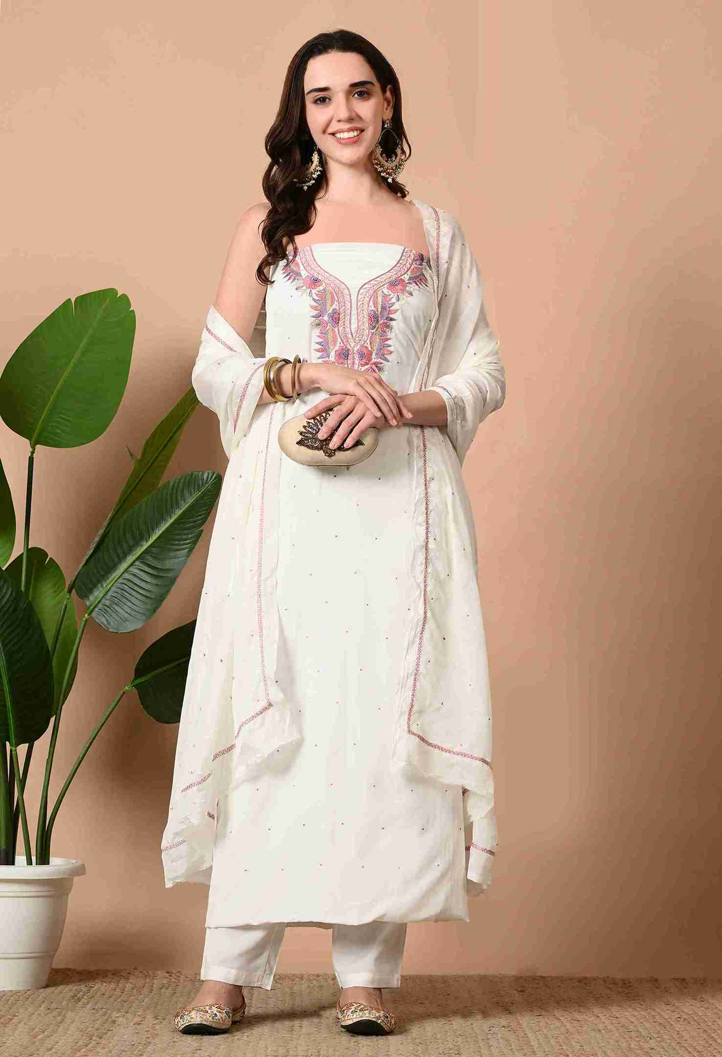 Handmade Crepe suit set for women