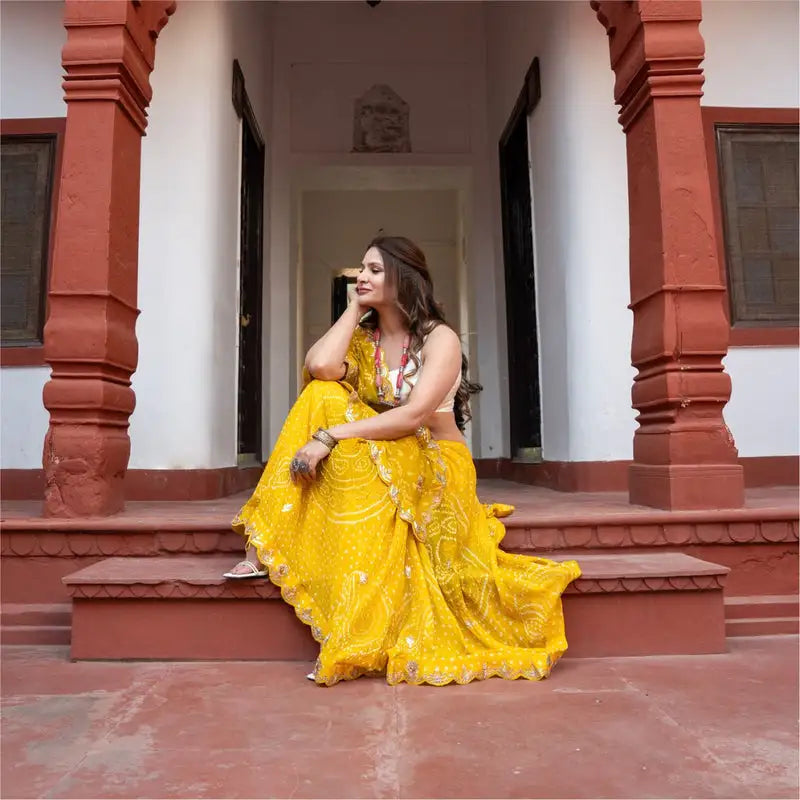 Chinon chiffon saree