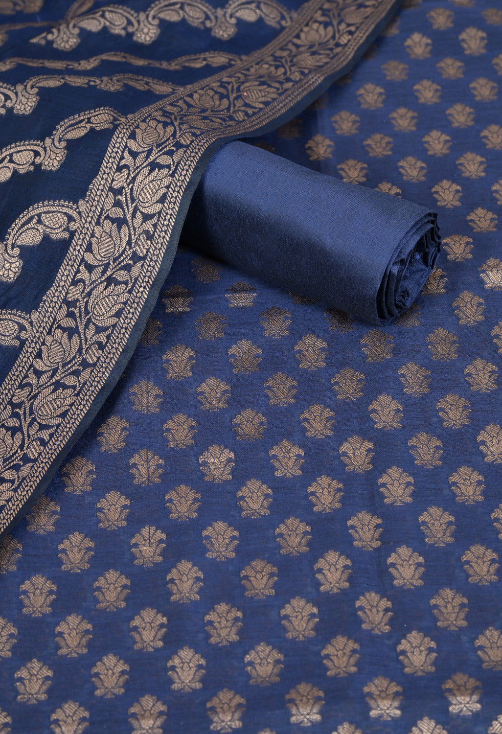 Zari work Chanderi cotton suit