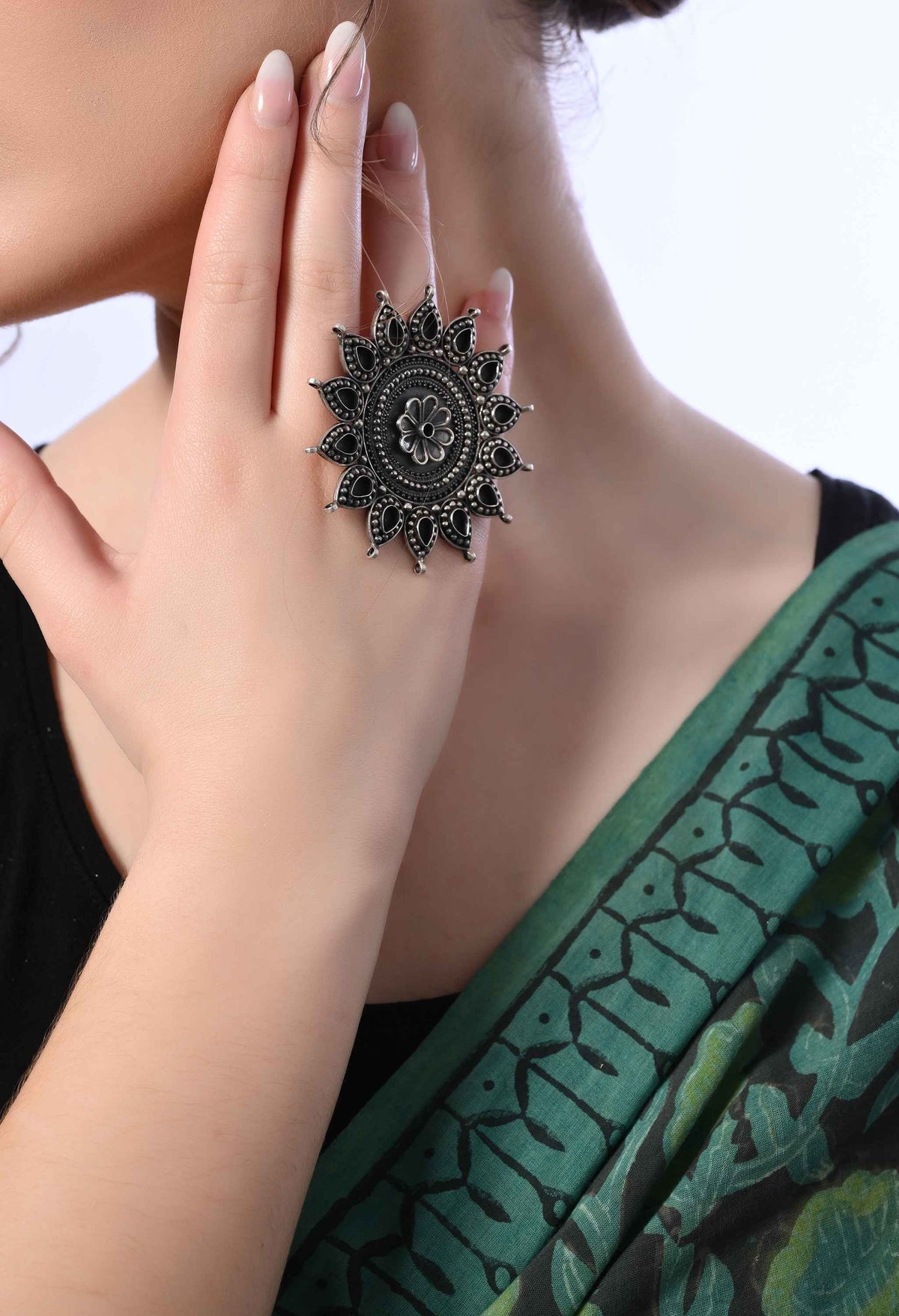 Cocktail Pure Silver Ring Women